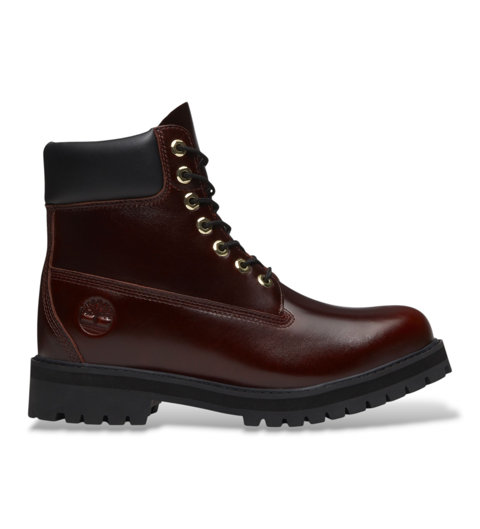 Timberland für Herren. TB0A29U2EIW1 Heritage Stiefel aus Leder granatrot (41), Wohnung, Schnürsenkel, Kastanienbraun, Klassisch
