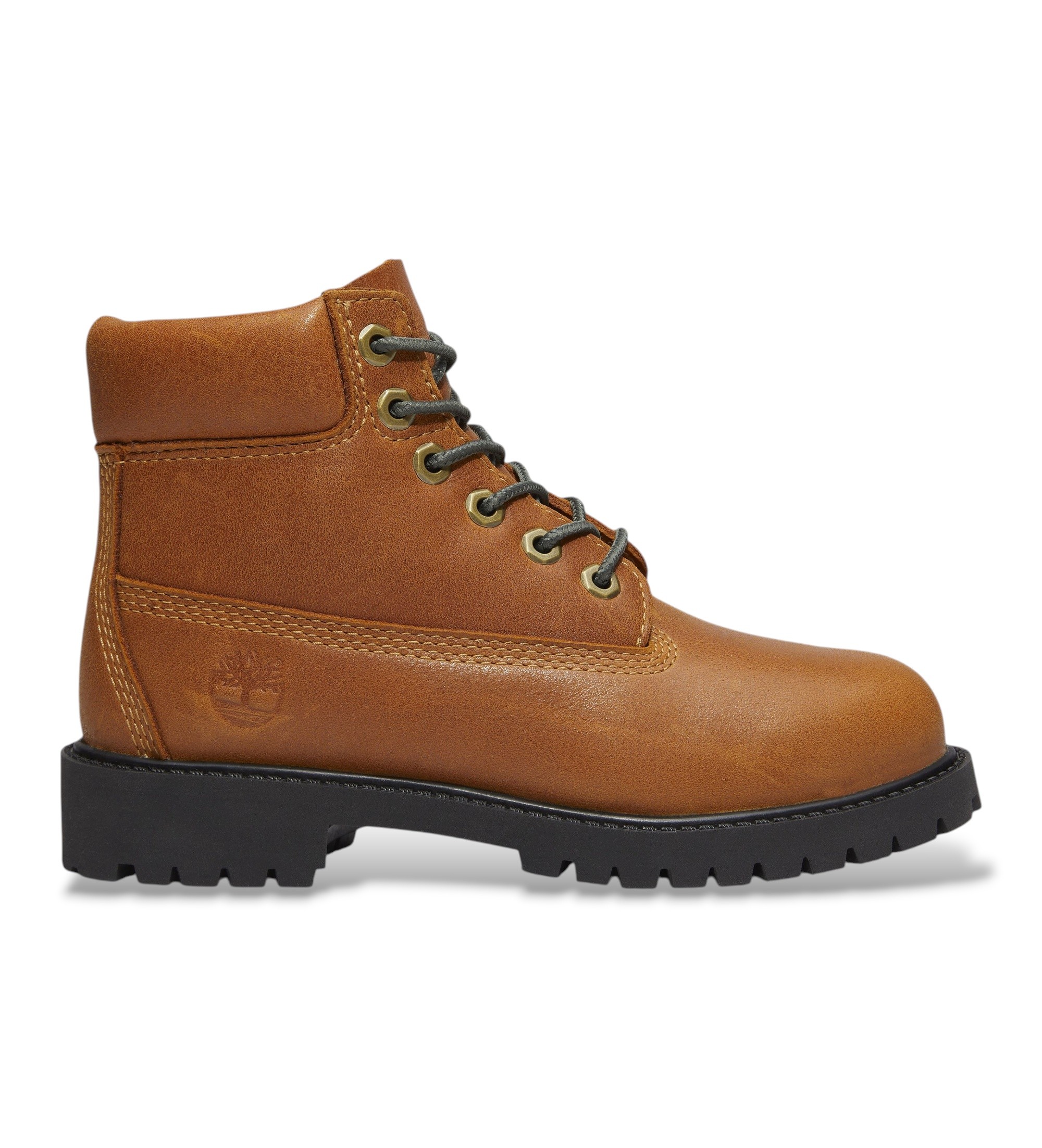 Timberland Unisex für Kinder. TB0A2CTGEN11 Braune Premium-Lederstiefel (34), Wohnung, Schnürsenkel, Lässig, Kinderbekleidung
