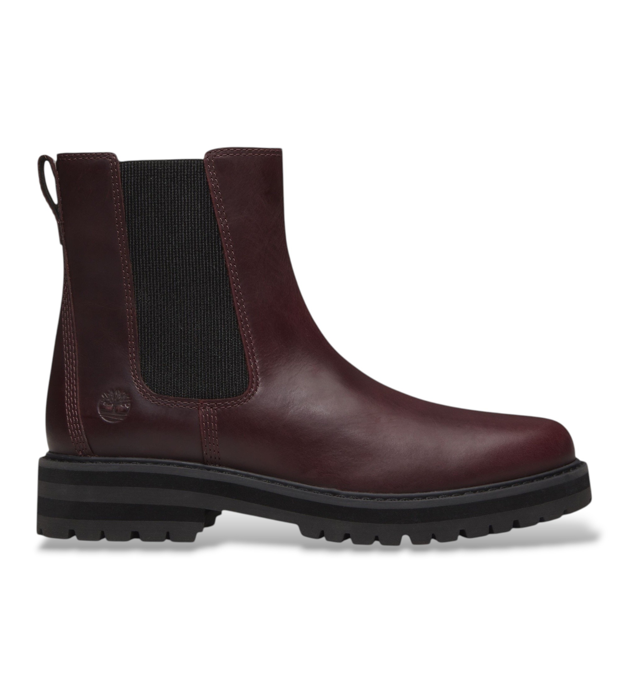 Timberland für Damen. TB0A2KK2EIW1 Chelsea-Stiefeletten aus Leder von Britton Drive in Granatrot (40 W), Wohnung, Keine, Lässig, Kastanienbr