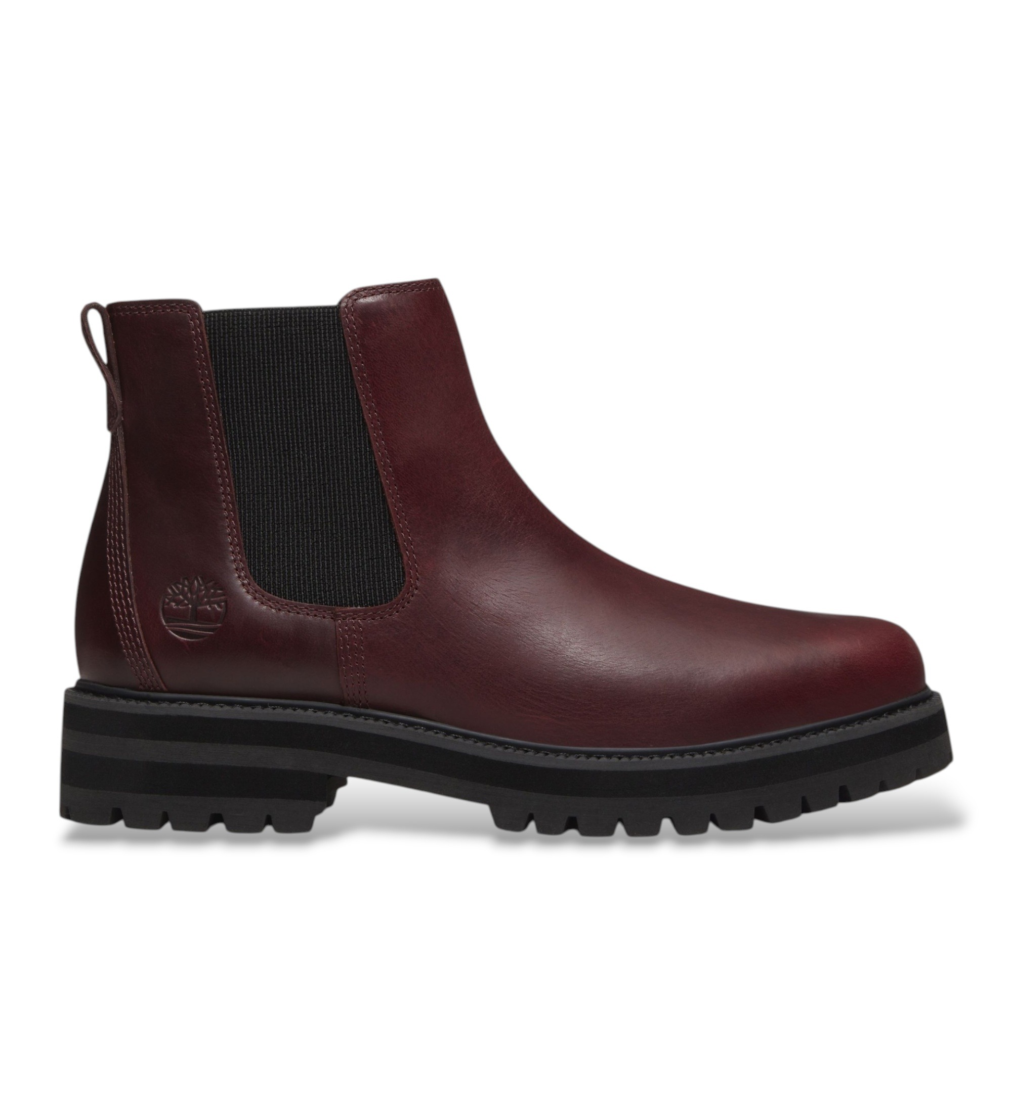 Timberland für Herren. TB0A5RRDEIW1 Britton Drive Chelsea-Stiefeletten aus Leder in Weinrot (41), Wohnung, 1 bis 3 cm, Keine, Lässig, Kastan