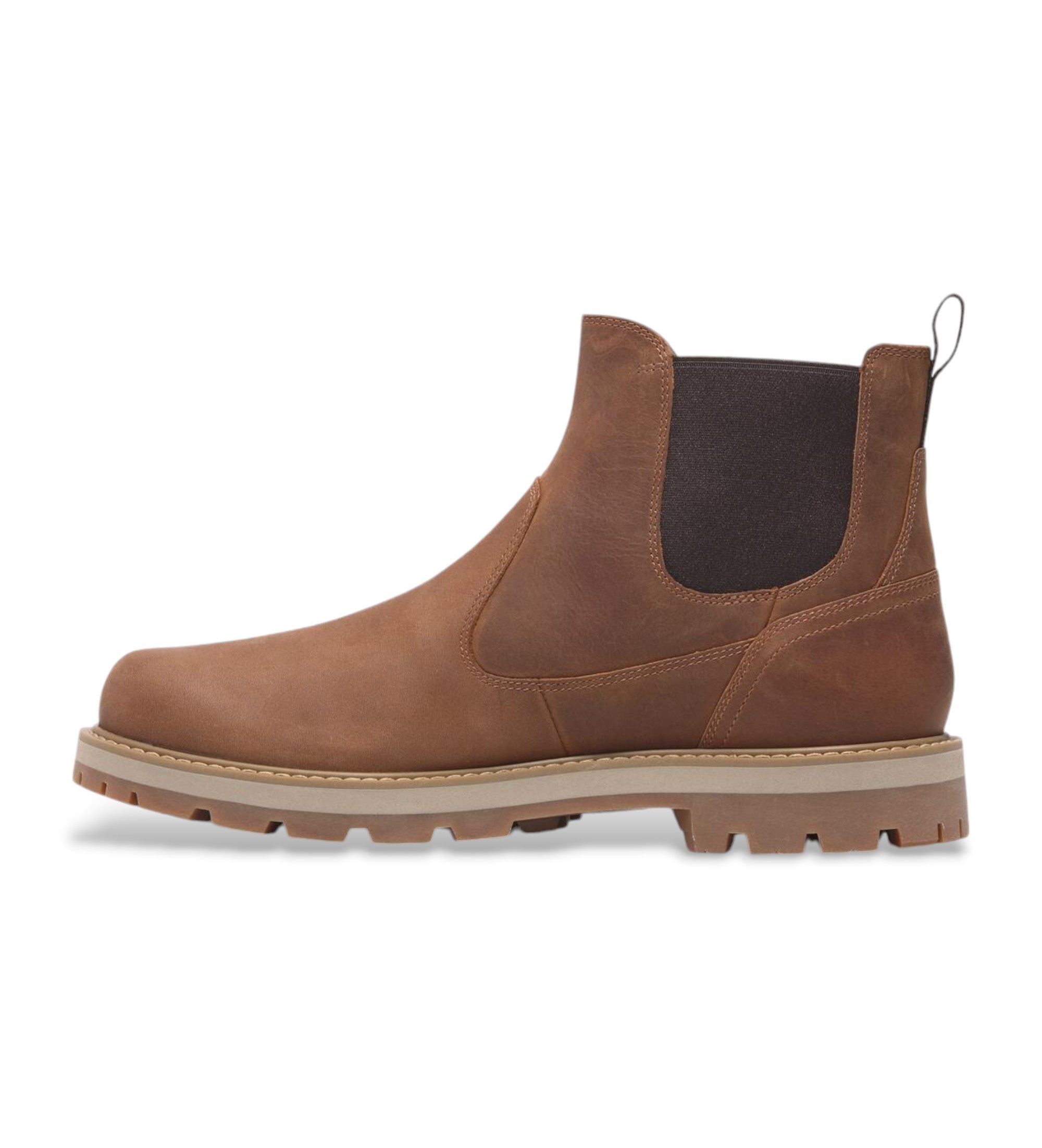 Timberland dla m??czyzn. TB0A6A4WEM61 Britton Road brązowe skórzane buty chelsea (41), Skóra, Brązowy, Mapa, Brak, Zwyk&