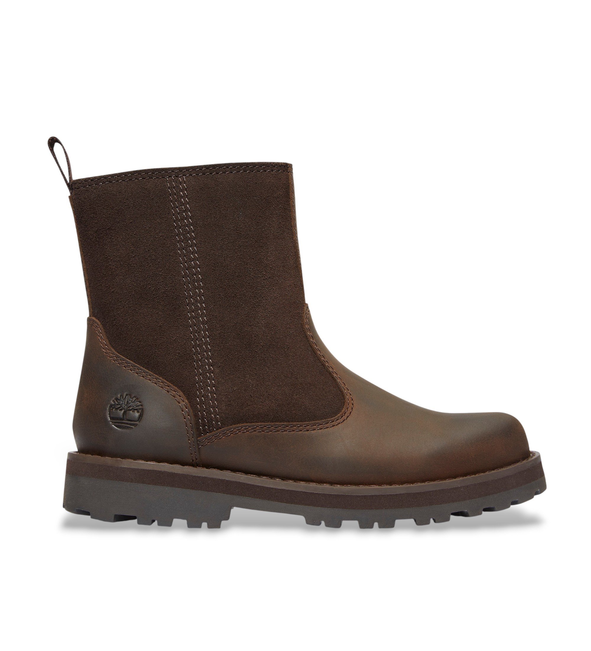 Timberland für Jungen. TB1A25G92421 Braune Courma Lederstiefel (32), Wohnung, Reißverschluss, Lässig, Kinderbekleidung