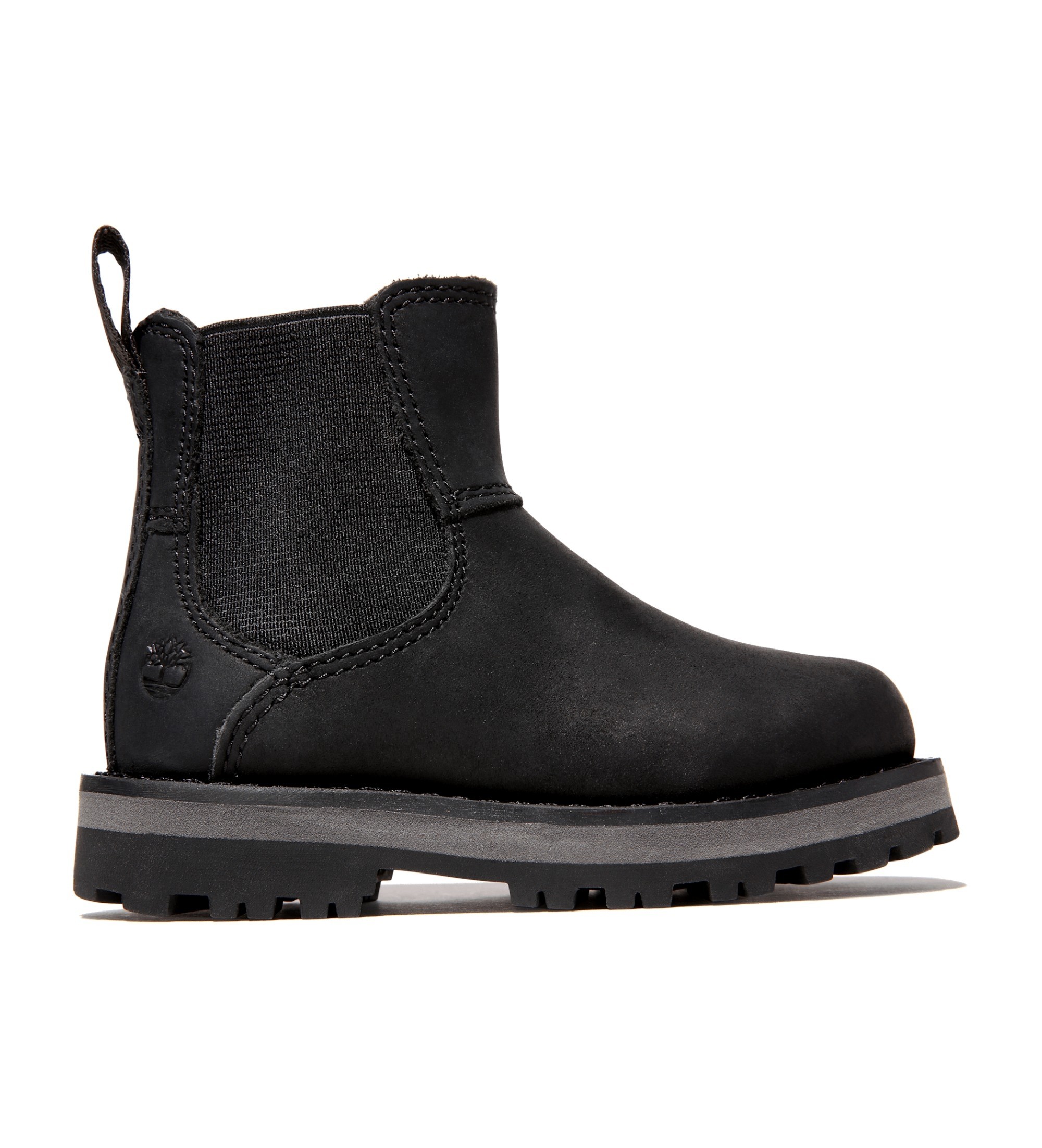 Timberland Unisex für Kinder. TB0A28P10011 Courma Chelsea-Lederstiefel (30), Schwarz, Wohnung, Reißverschluss, Klettverschluss, Lässig, Kind