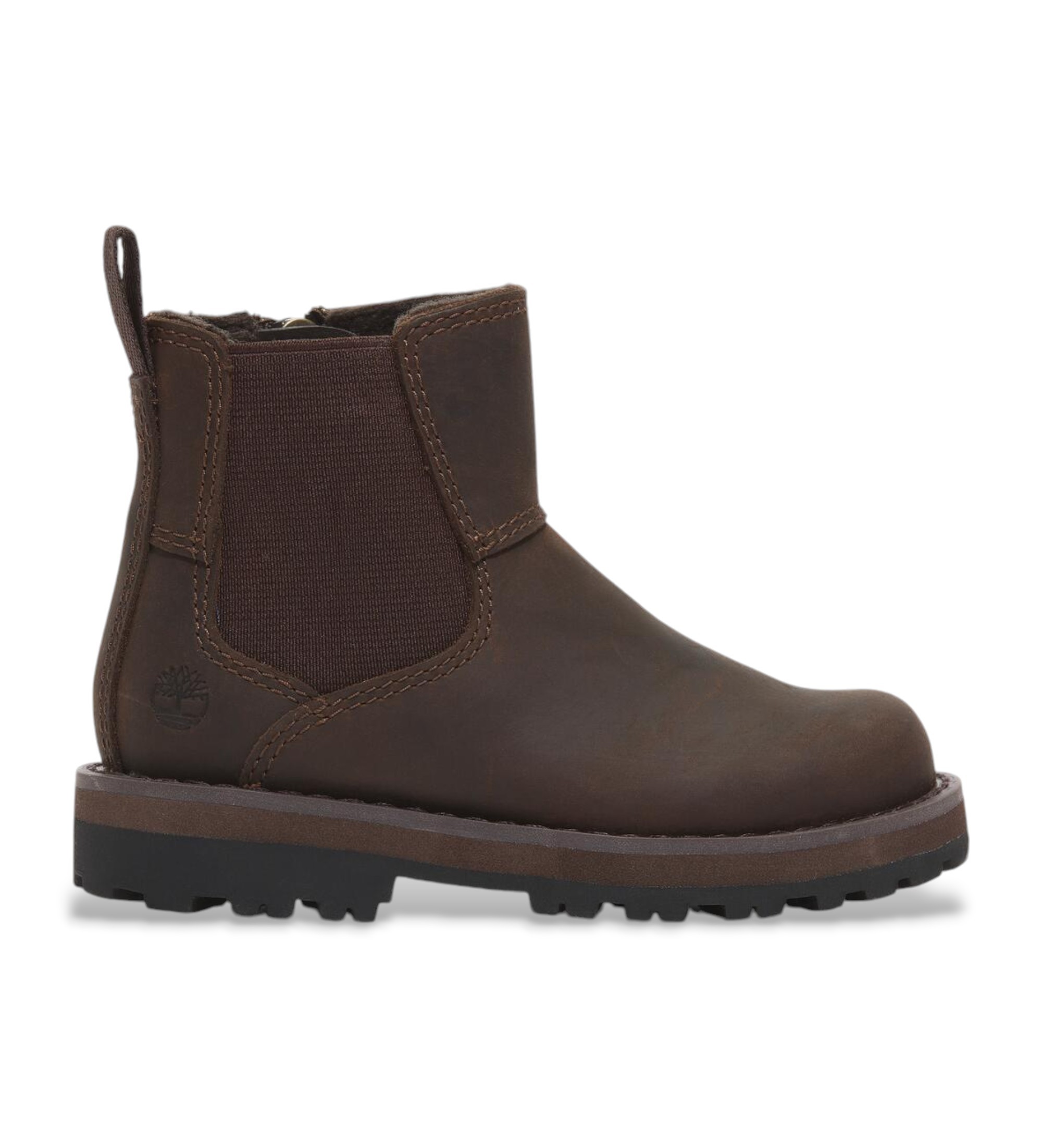 Timberland Unisex für Kinder. TB0A28NR9311 Courma Kid Mid braune Chelsea-Stiefeletten aus Leder (21), Wohnung, Reißverschluss, Lässig, Kinde