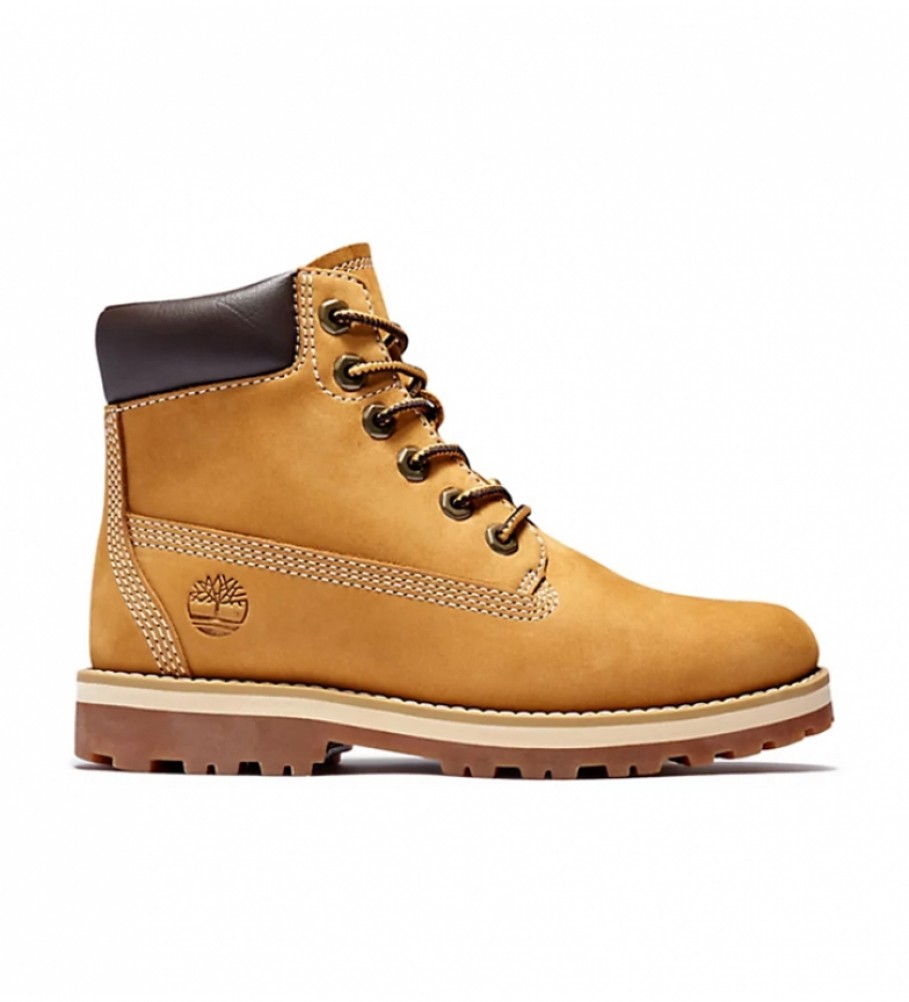 Timberland für Frauen/Mädchen. TB0A28X72311 Stiefel Courma Traditional 6In gelb (36), Leder, Braun, Wohnung, Schnürsenkel, Reißverschluss, L