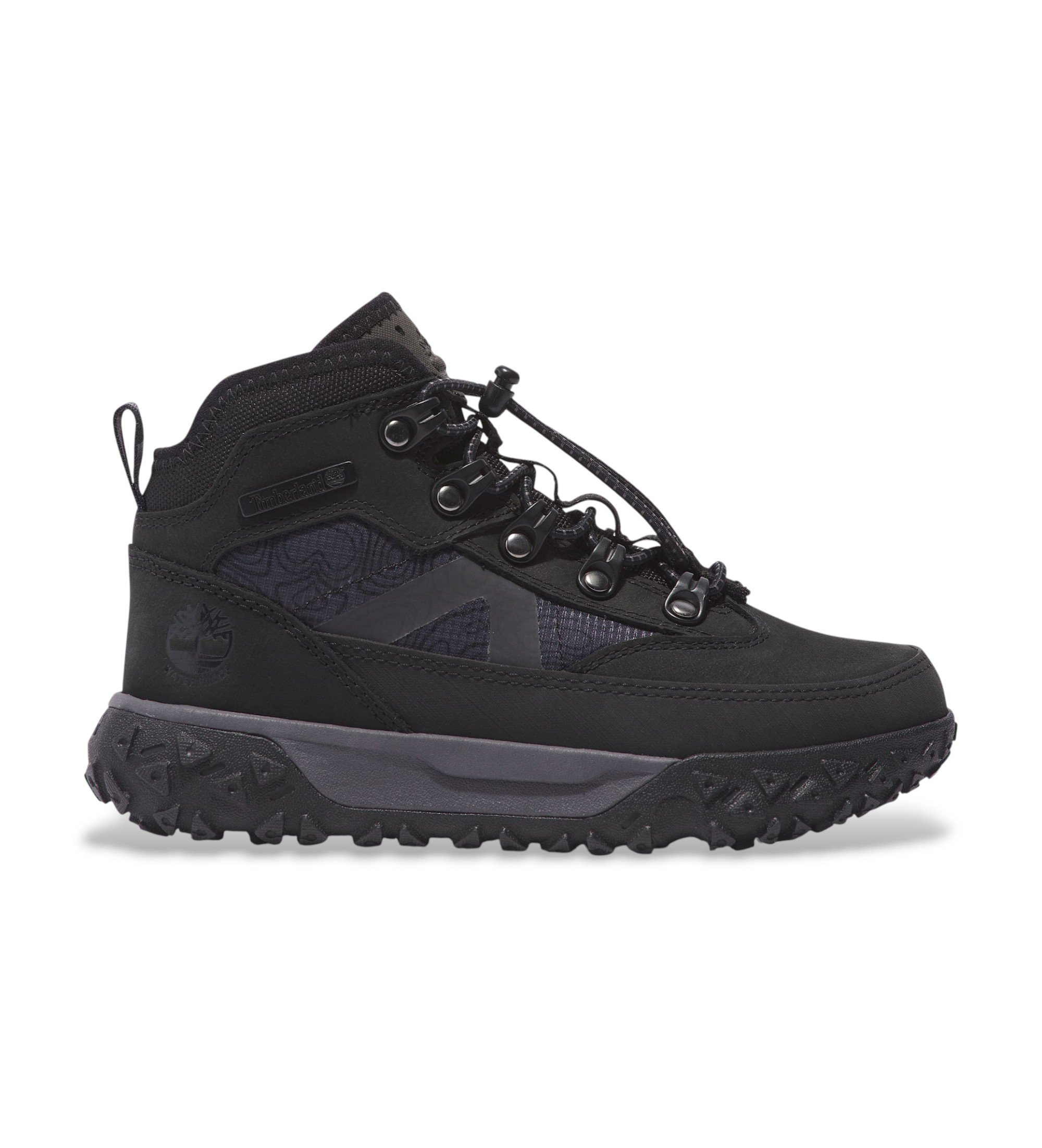 Timberland Unisex für Kinder. TB1A673Z0151 GreenStride Motion 6 Lederstiefel schwarz (34), Wohnung, Schnürsenkel, Lässig, Draußen, Kinderbek