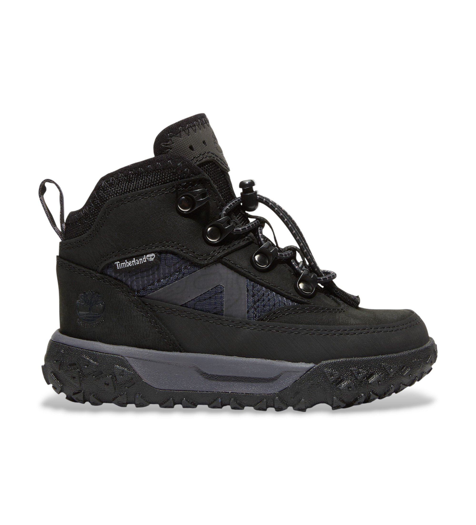 Timberland Unisex für Kinder. TB1A67NG0151 GreenStride Motion 6 Lederstiefel schwarz (22), Wohnung, Schnürsenkel, Lässig, Draußen, Kinderbek