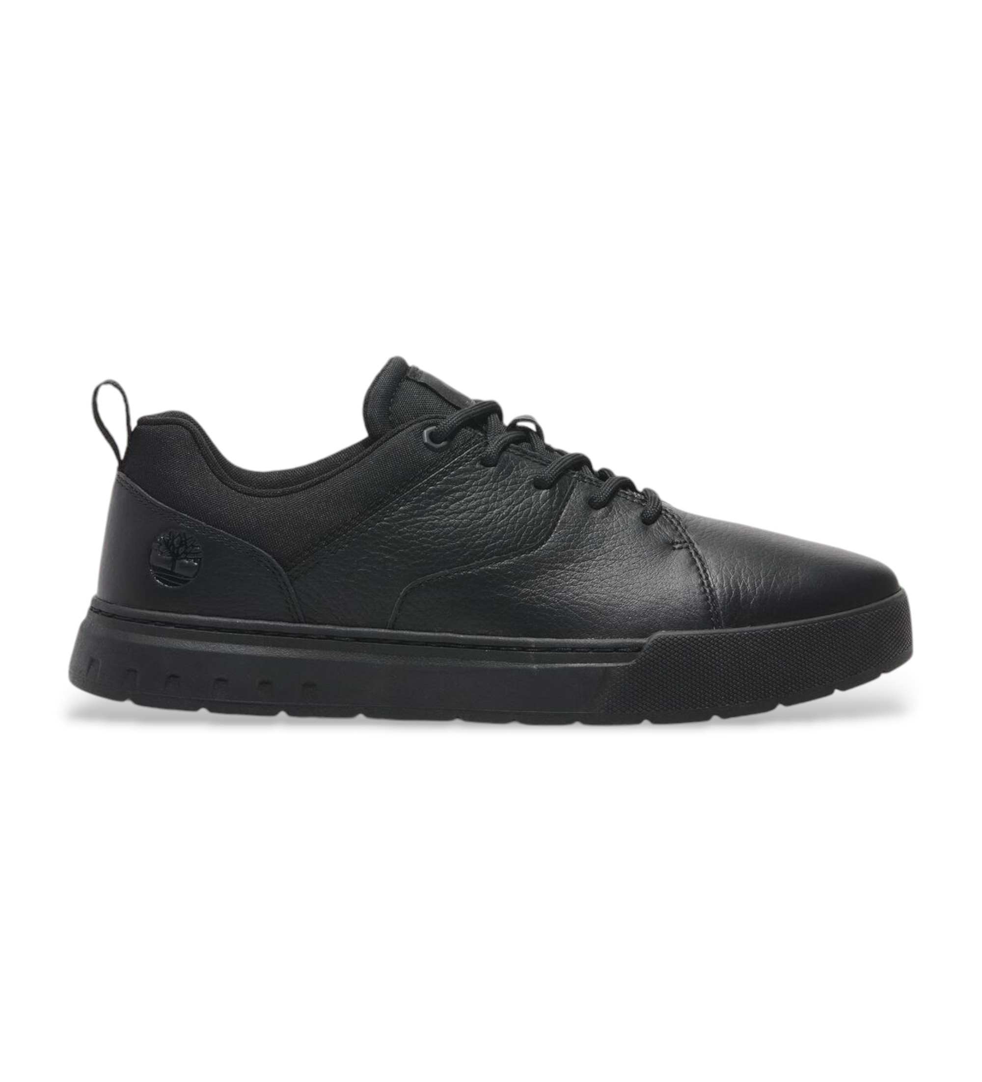Timberland für Herren. TB0A69G9W021 Maple Grove Sneaker aus Leder in Schwarz, niedriger Schaft (41), Wohnung, Schnürsenkel, Lässig, Nachhalt