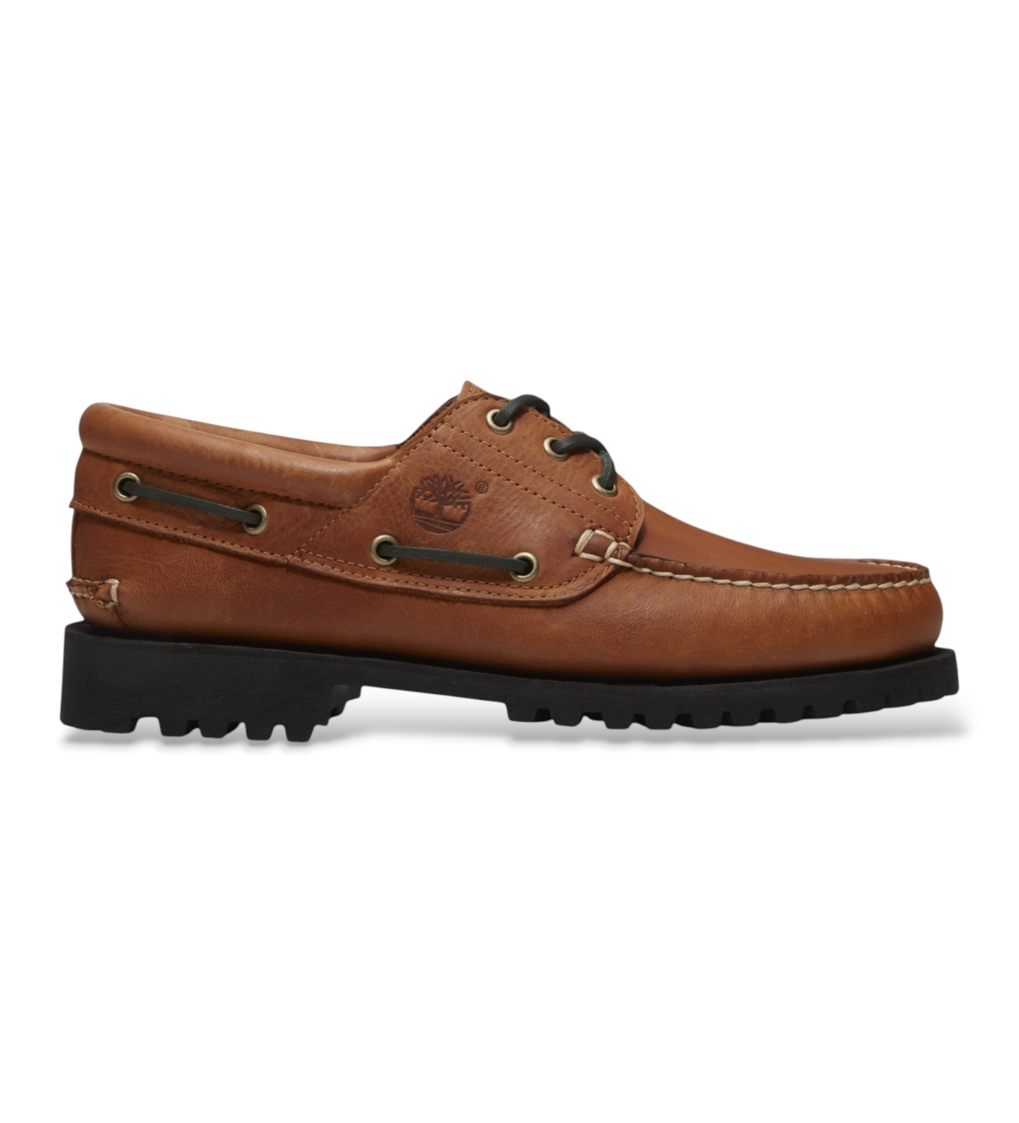 Timberland für Herren. TB0A2PDQAJW1 Nautische Lederschuhe Authentic braun (43 W), Wohnung, Schnürsenkel, Lässig, Klassisch