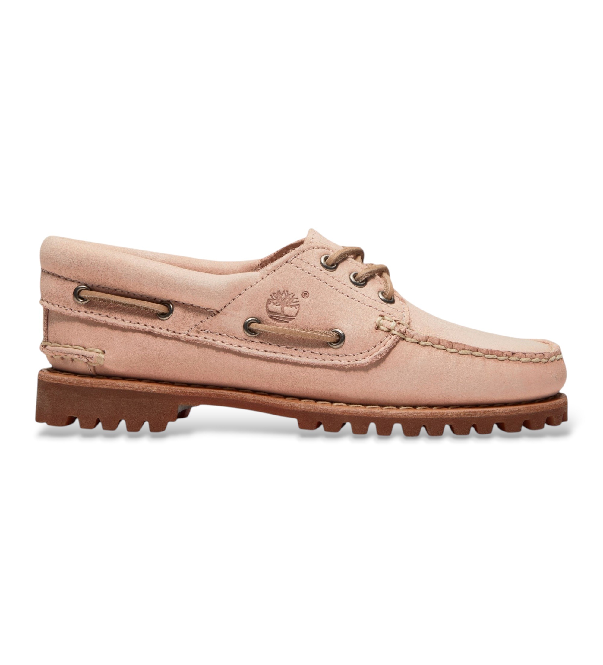 Timberland für Damen. TB0A2GNVA8M1 Authentic-Leder-Bootsschuhe in Rosa (37 W), Wohnung, Schnürsenkel, Lässig