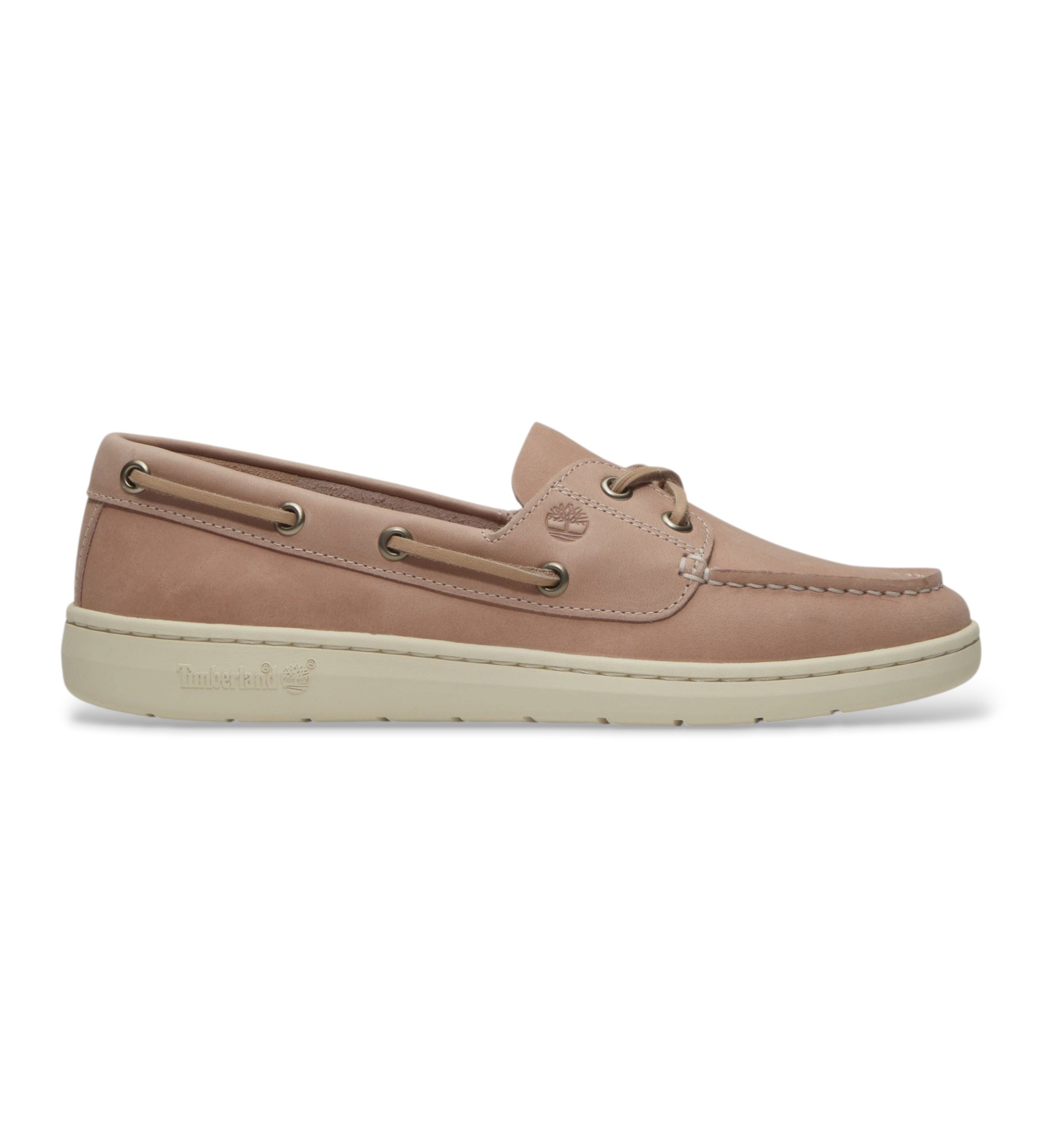 Timberland für Damen. TB0A5PJYA8M1 Portofino Pier rosa Leder-Bootsschuhe (38 W), Wohnung, Keine, Lässig