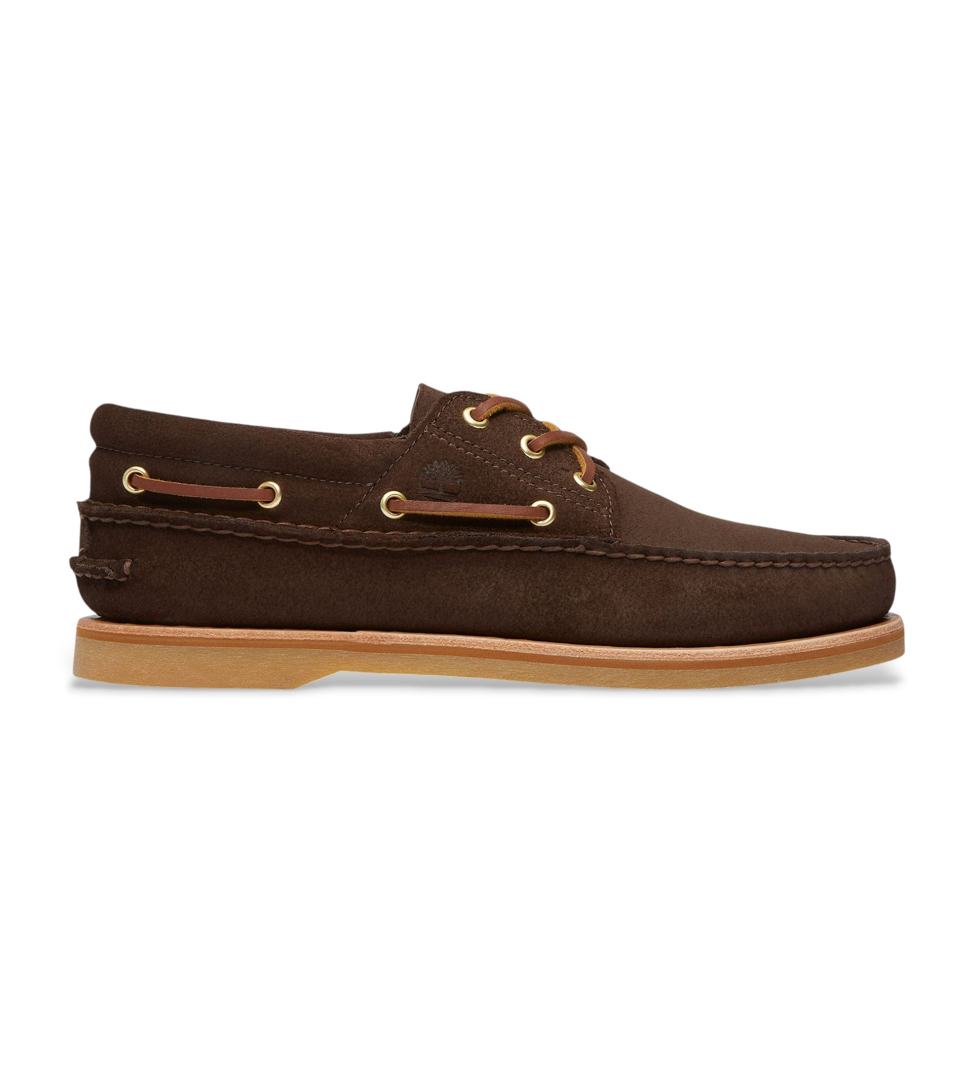 Timberland für Herren. TB0A2QKYEIV1 Bootsschuhe aus dunkelbraunem Wildleder, handgefertigt (44 W), Wohnung, Schnürsenkel, Lässig