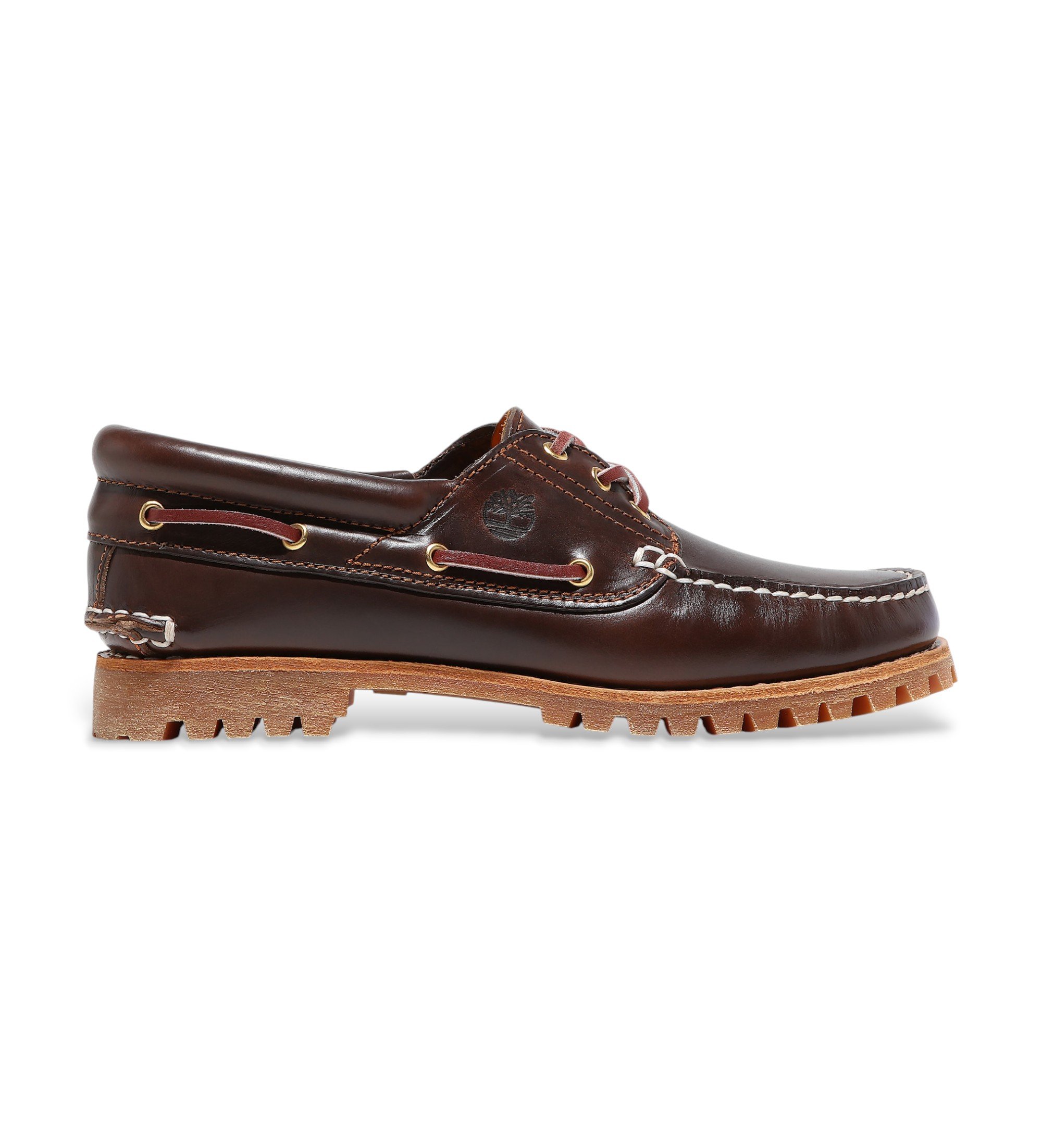 Timberland für Damen. TB0513042141 Braune Noreen Bootsschuhe aus Leder (41 W), Wohnung, Schnürsenkel, Lässig