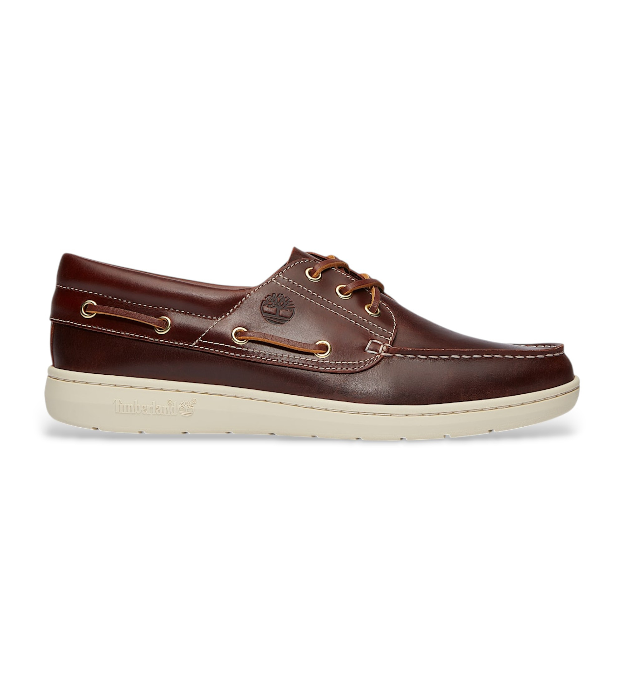 Timberland für Herren. TB0A6CXMEIW1 Portofino Pier burgunderfarbene Bootsschuhe (41), Leder, Braun, Wohnung, Schnürsenkel, Klassisch