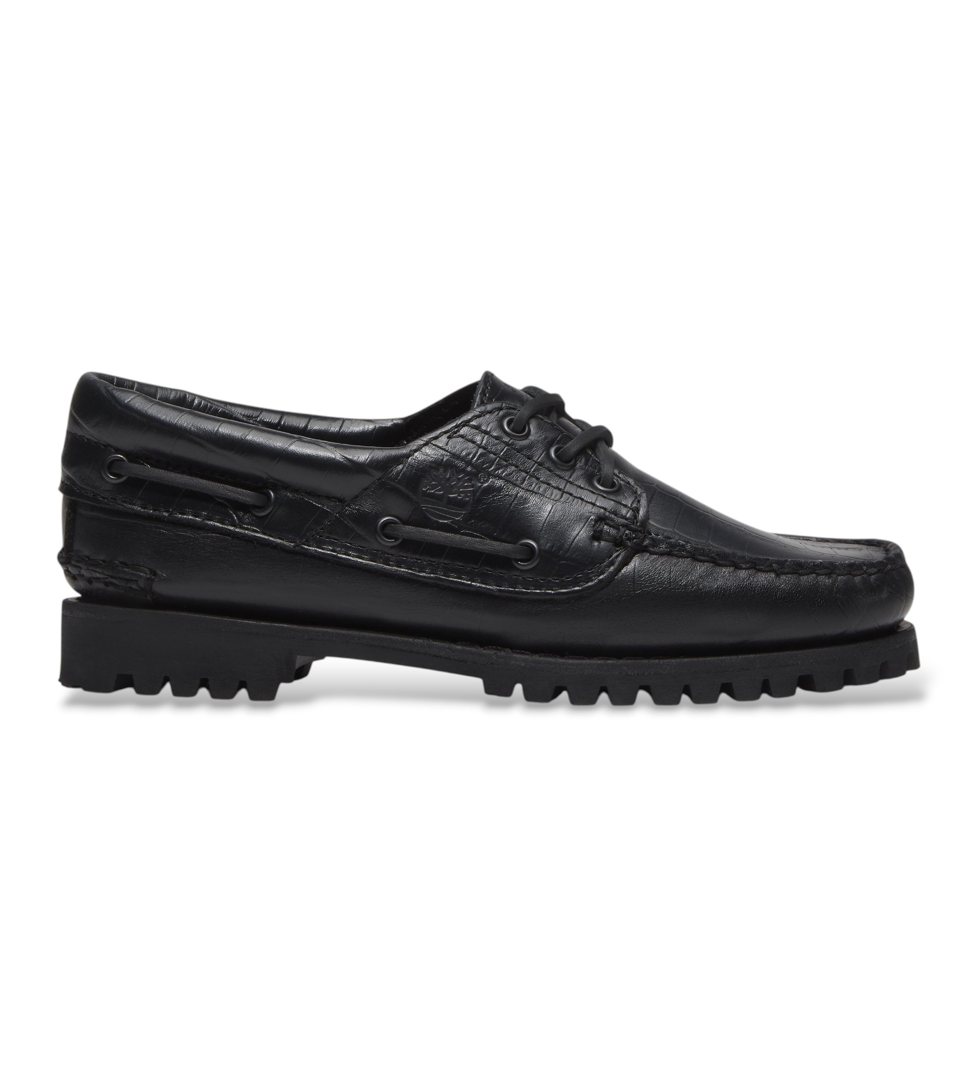 Timberland für Damen. TB0A2GNVW021 Authentic Bootsschuhe aus Leder schwarz (41.5 W), Wohnung, Schnürsenkel, Lässig