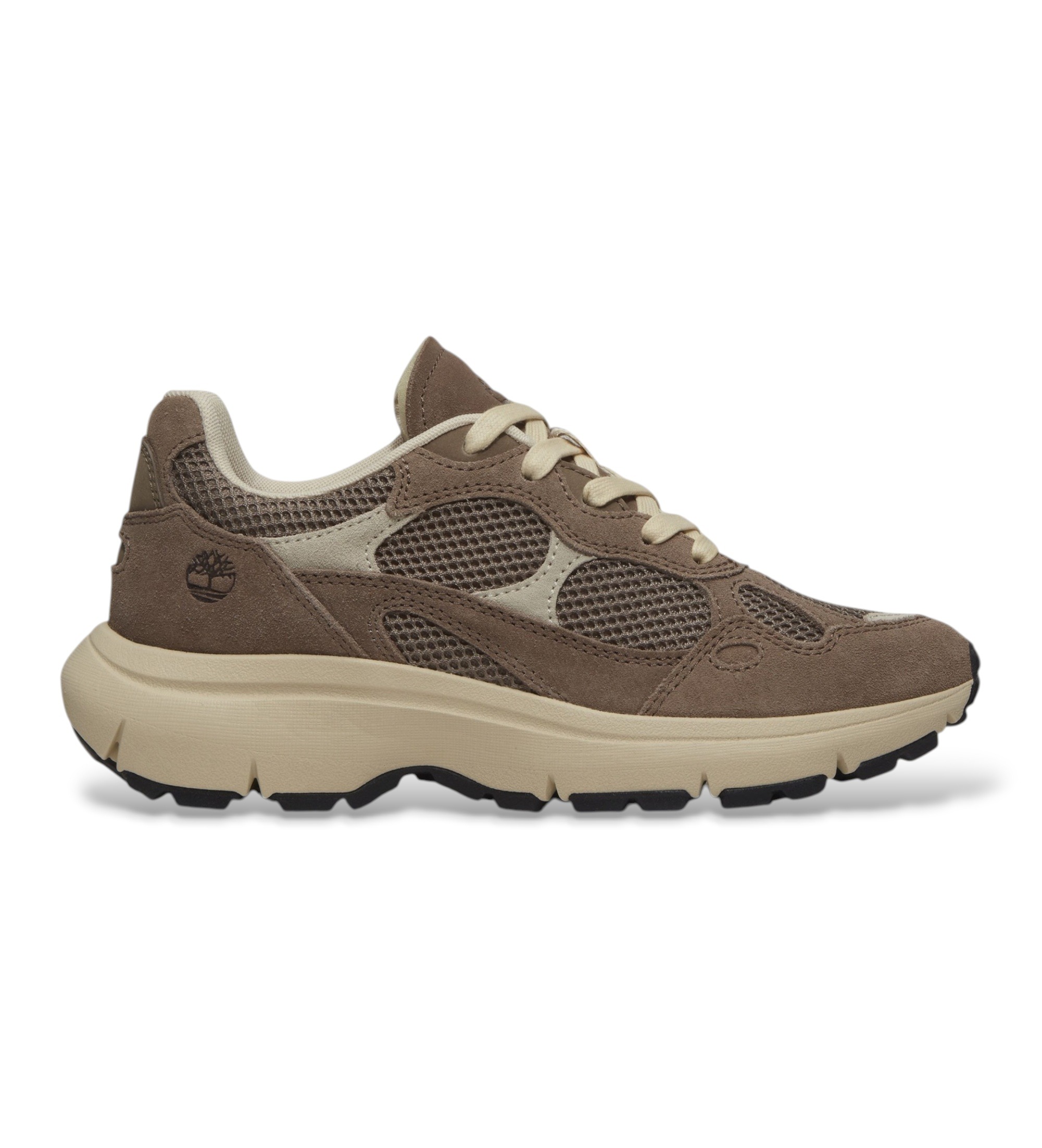 Timberland für Damen. TB0A43R8EVL1 Hazel Lane Ledersneaker in Taupe (38 W), Wohnung, Spaltleder, Schnürsenkel, Lässig