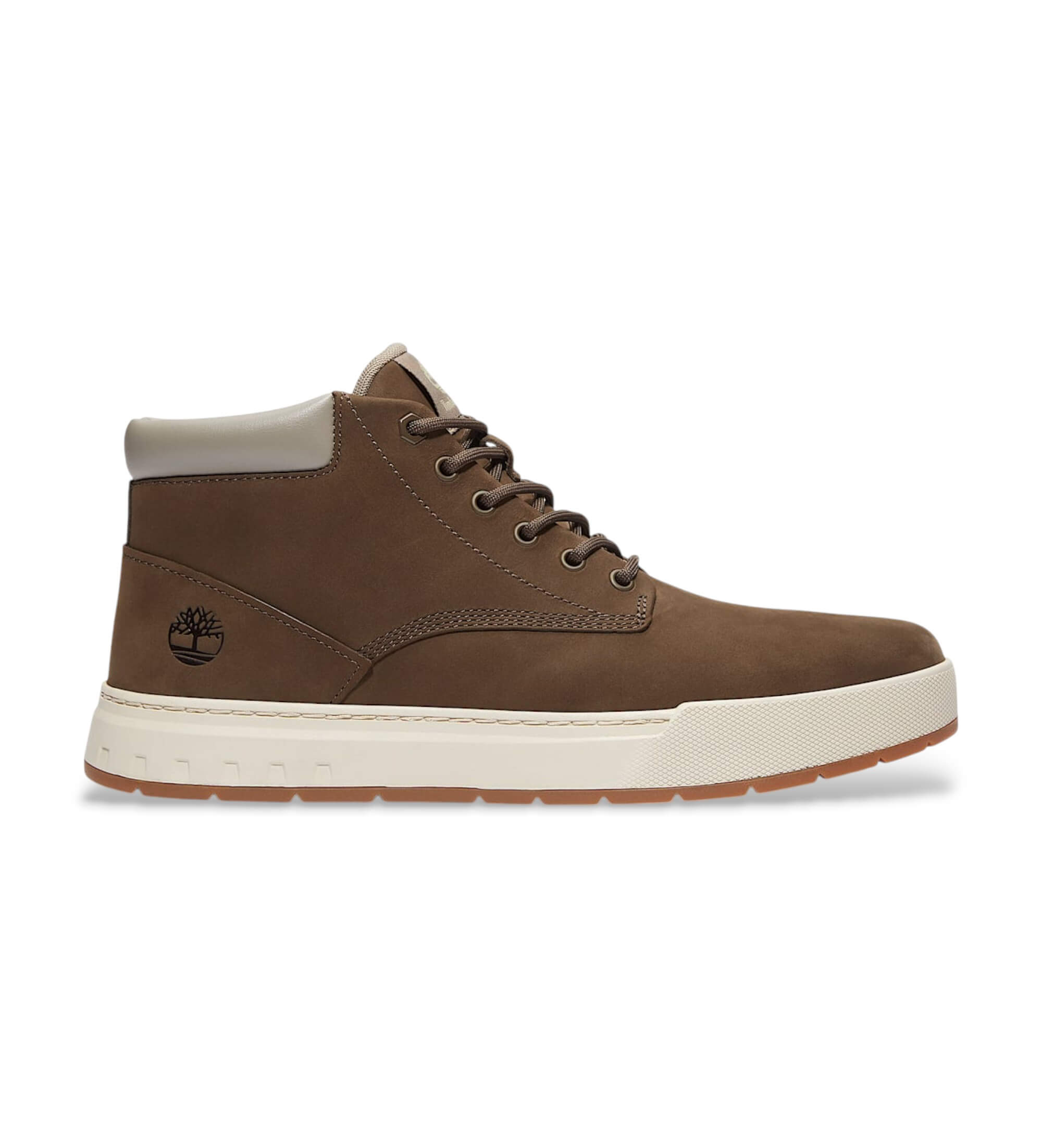 Timberland für Herren. TB0A69FNW071 Maple Grove Leder Sneakers dunkelbraun (42), Wohnung, Schnürsenkel, Lässig