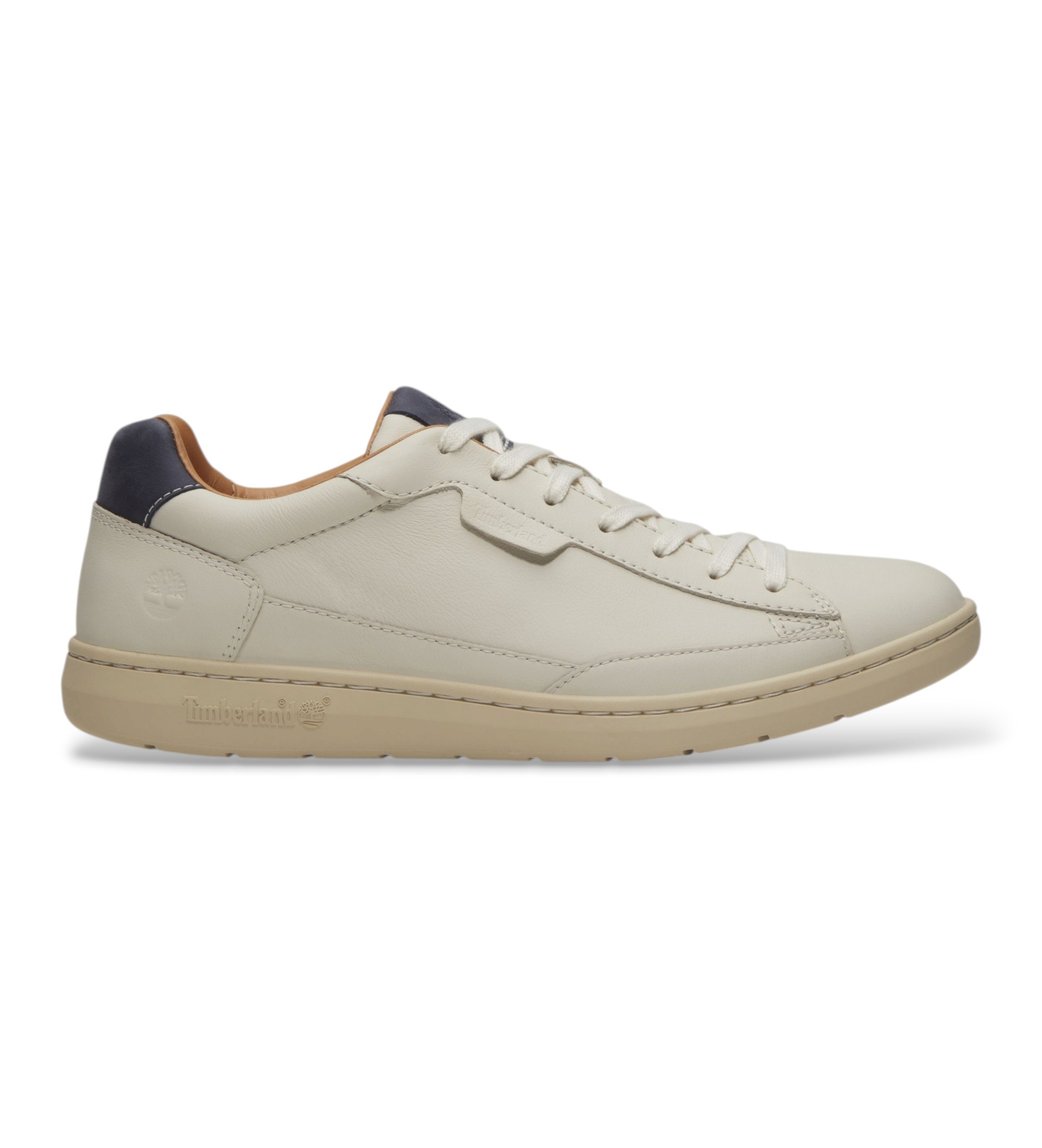 Timberland für Herren. TB0A5P7QETD1 Portofino Pier Ledersneaker in Gebrochenem Weiß (40), Wohnung, Schnürsenkel, Lässig