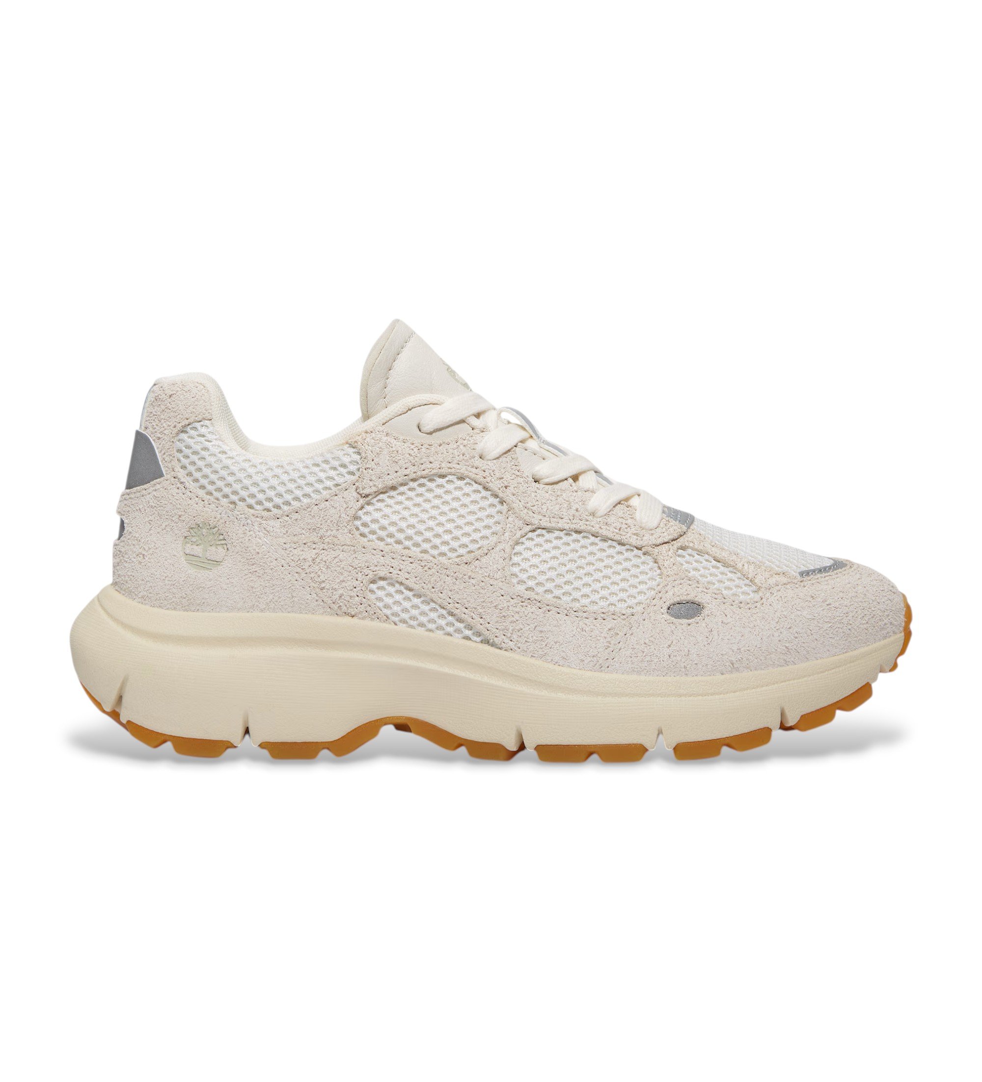 Timberland für Damen. TB0A43R8EW21 Hazel Lane Beige Leder Turnschuhe (38.5 W), Wohnung, Schnürsenkel, Lässig, Sportlich, Draußen
