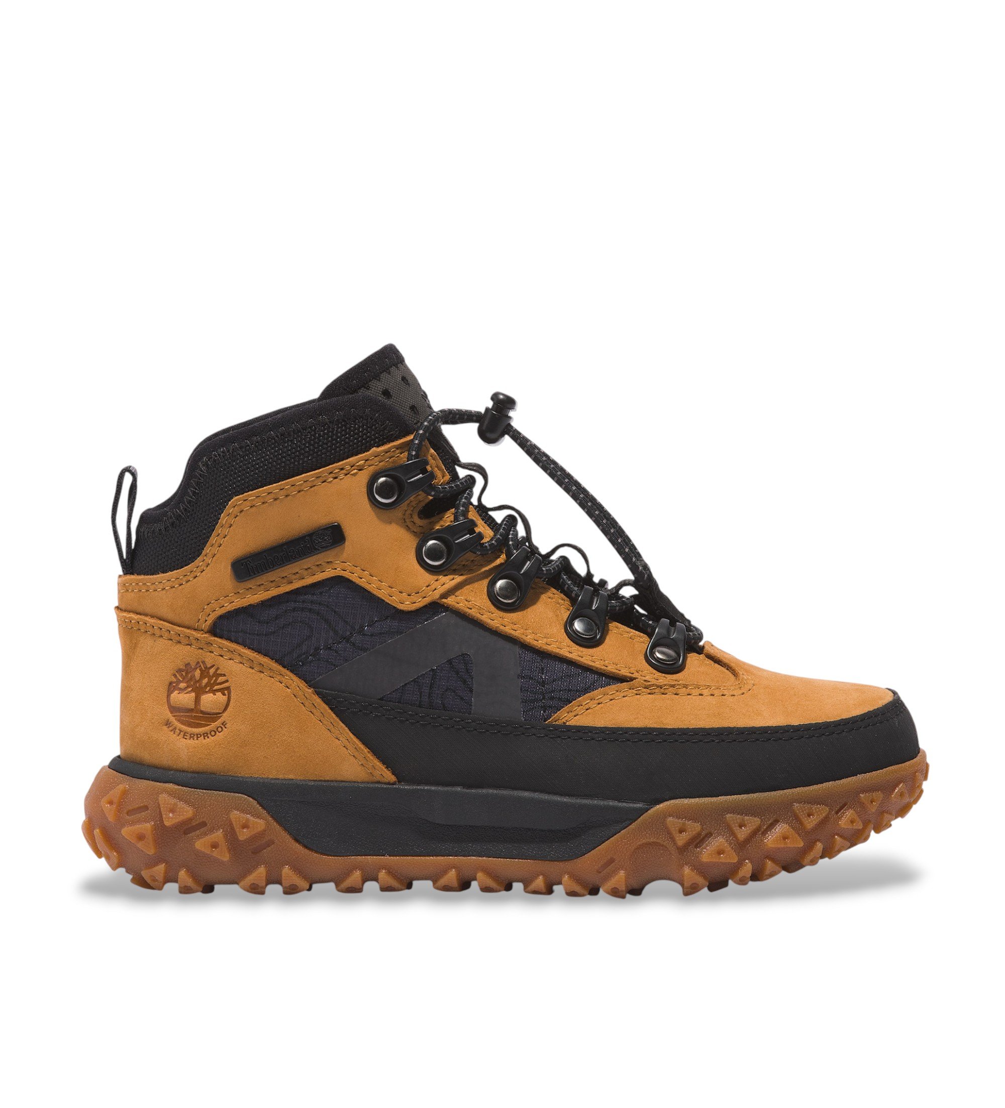Timberland für Jungen. TB1A649C2311 GreenStride Motion 6 braune Lederstiefeletten (33), Wohnung, Schnürsenkel, Lässig, Draußen, Kinderbeklei