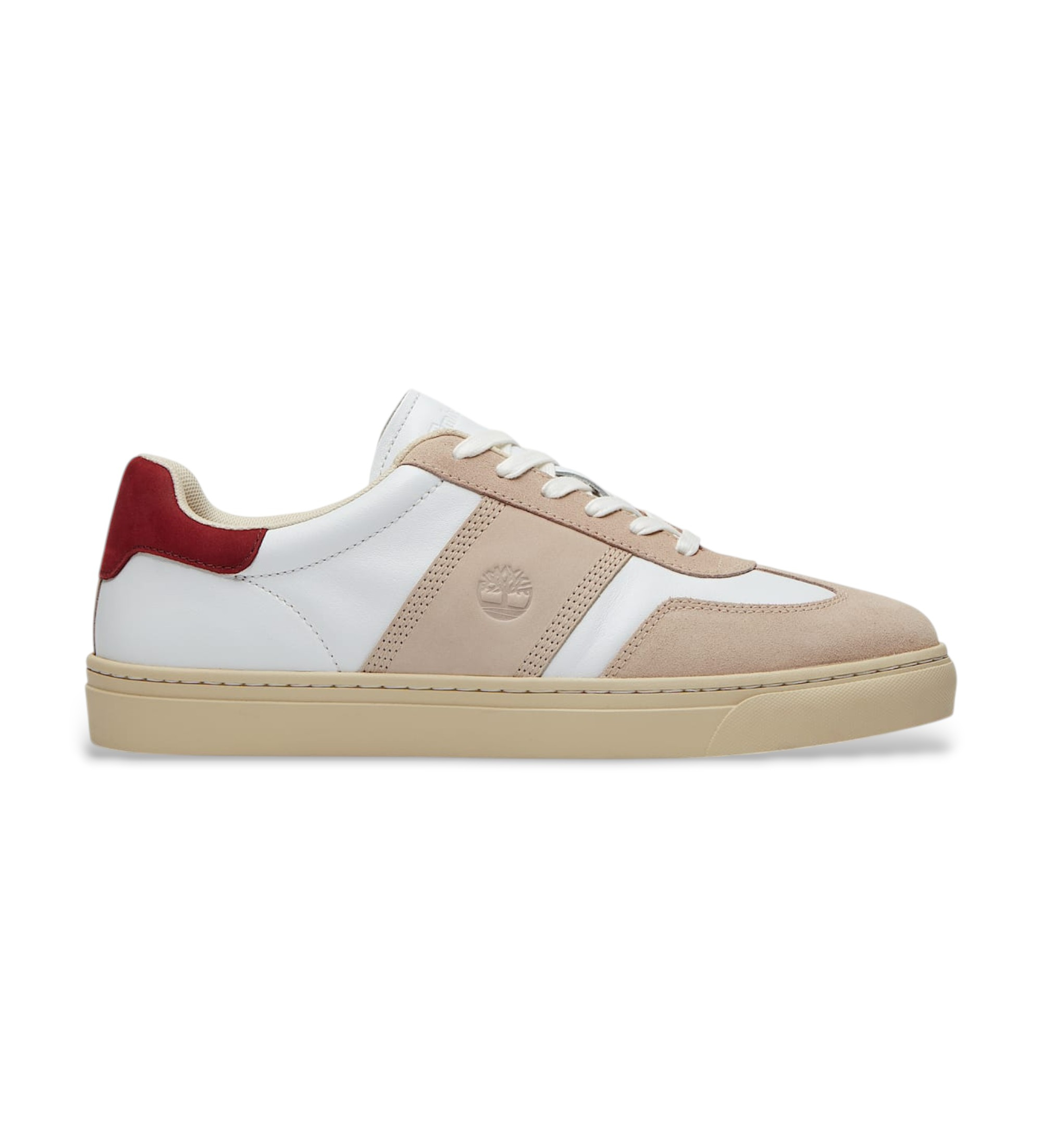 Timberland für Herren. TB0A43GGAFX1 Lisbon Street Beige Leder Turnschuhe (40), Wohnung, Schnürsenkel, Lässig