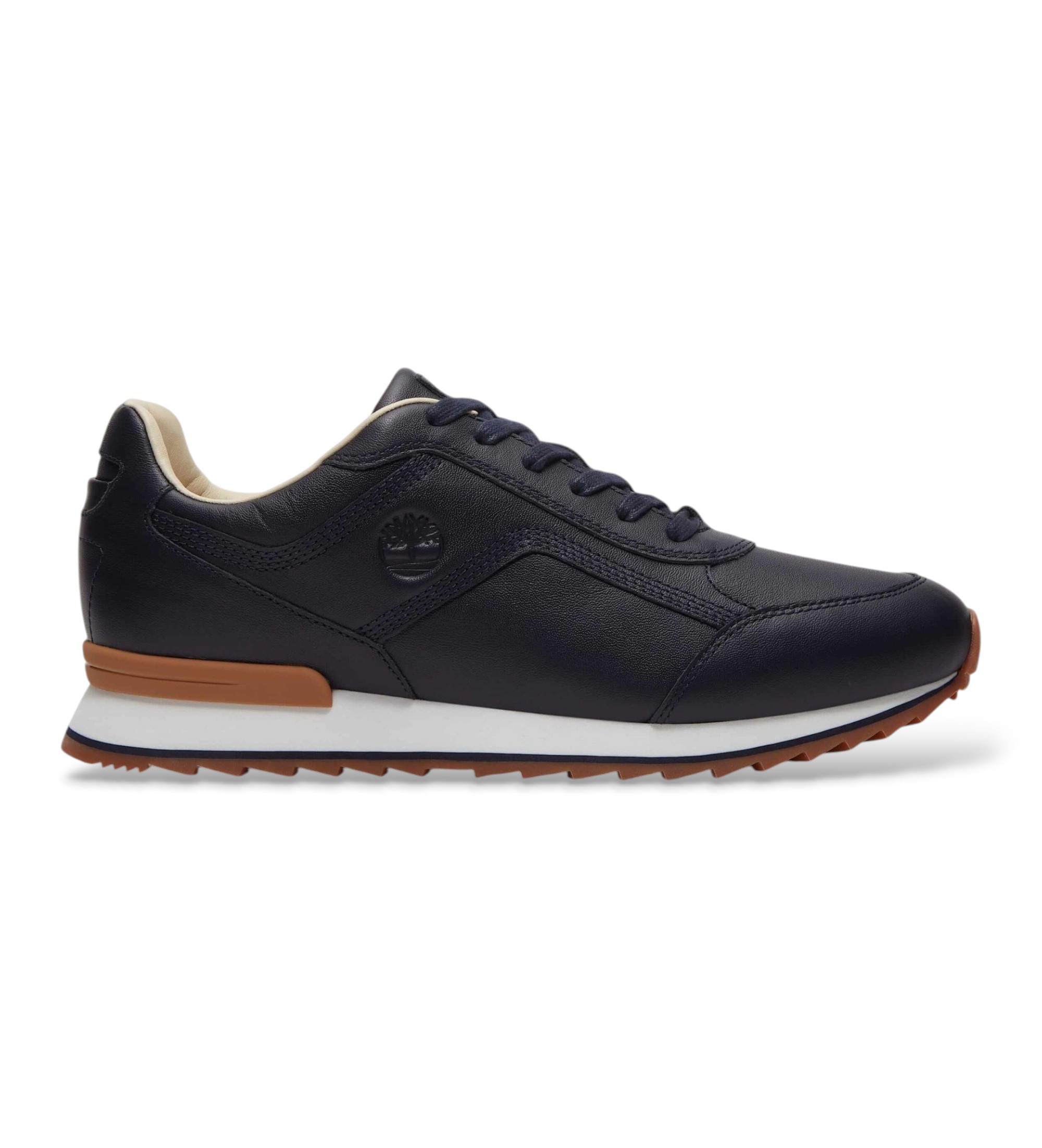 Timberland für Herren. TB0A2MP3EP11 Scout Heights Leder-Sneaker Marineblau (45.5), Wohnung, Schnürsenkel, Lässig