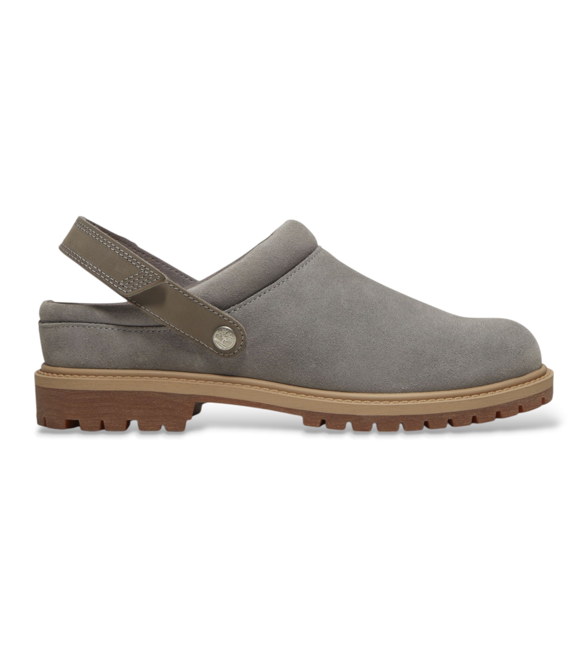 Timberland für Damen. TB0A2PSBEJR1 Graue Premium-Lederclogs (40 W), Wohnung, Keine, Lässig