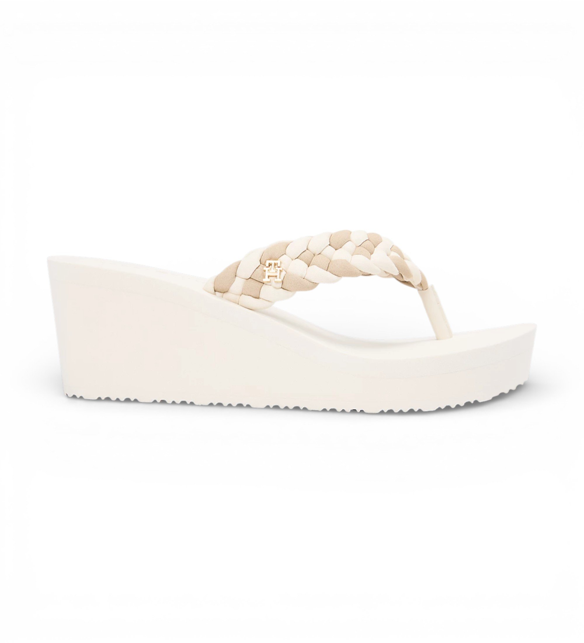 Tommy Hilfiger für Damen. FW0FW09198 Dalya beige Flip Flops (41), 3 bis 5 cm, Keine, Lässig, Strandbekleidung