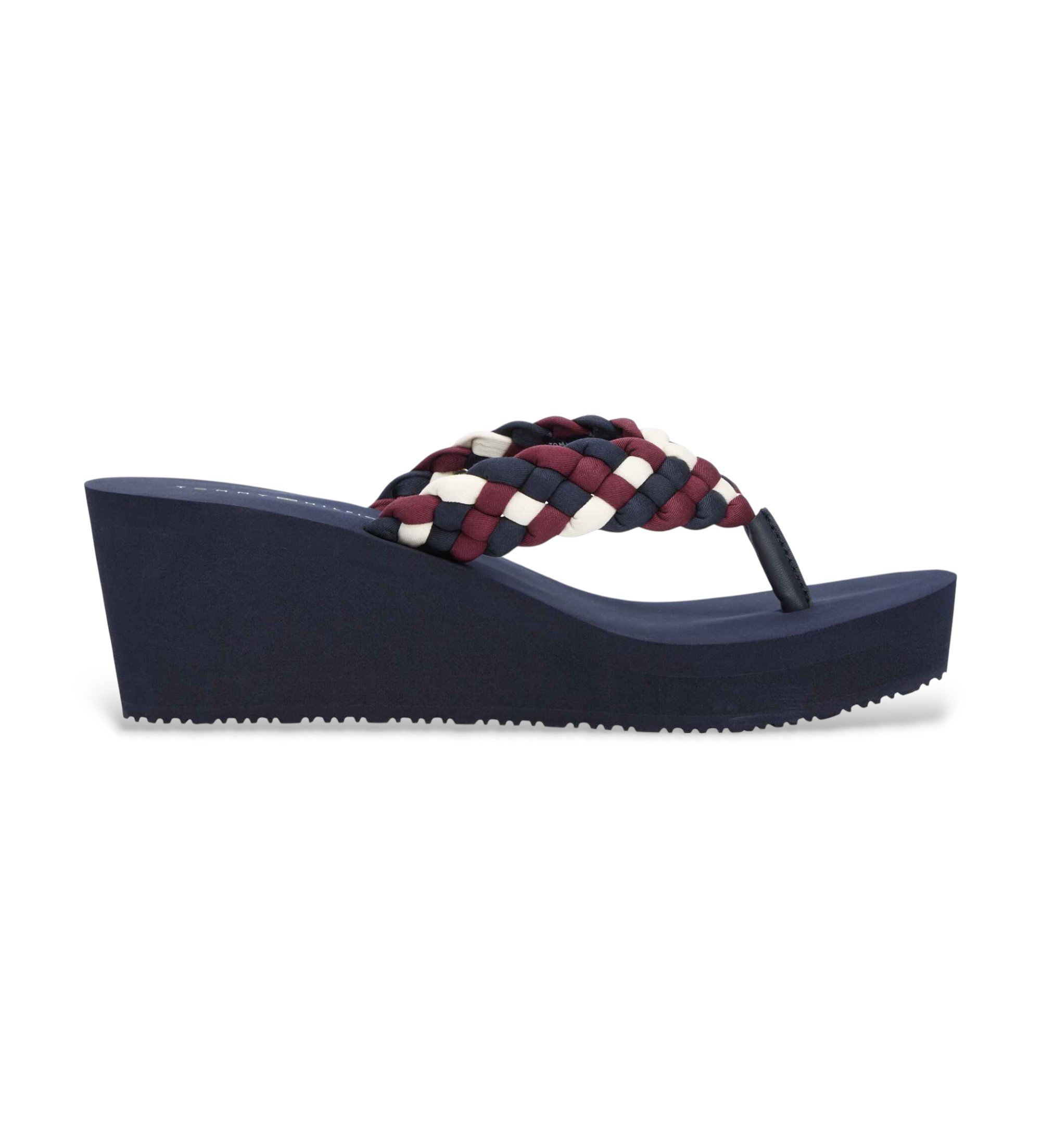 Tommy Hilfiger für Damen. FW0FW09198 Flip Flops Dalya navy (40), 3 bis 5 cm, Keine, Lässig, Strandbekleidung, Marine
