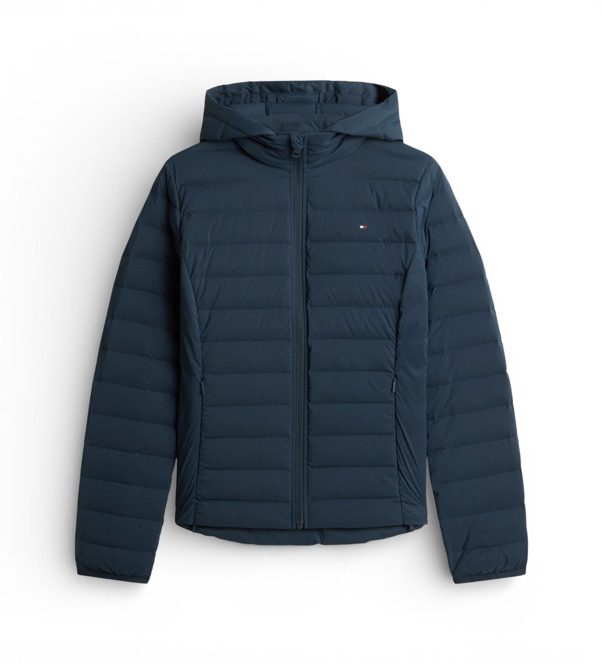 Tommy Hilfiger für Damen. WW0WW47753 Leichte, schmal geschnittene Daunenjacke in Marineblau (S), Lässig, Polyester