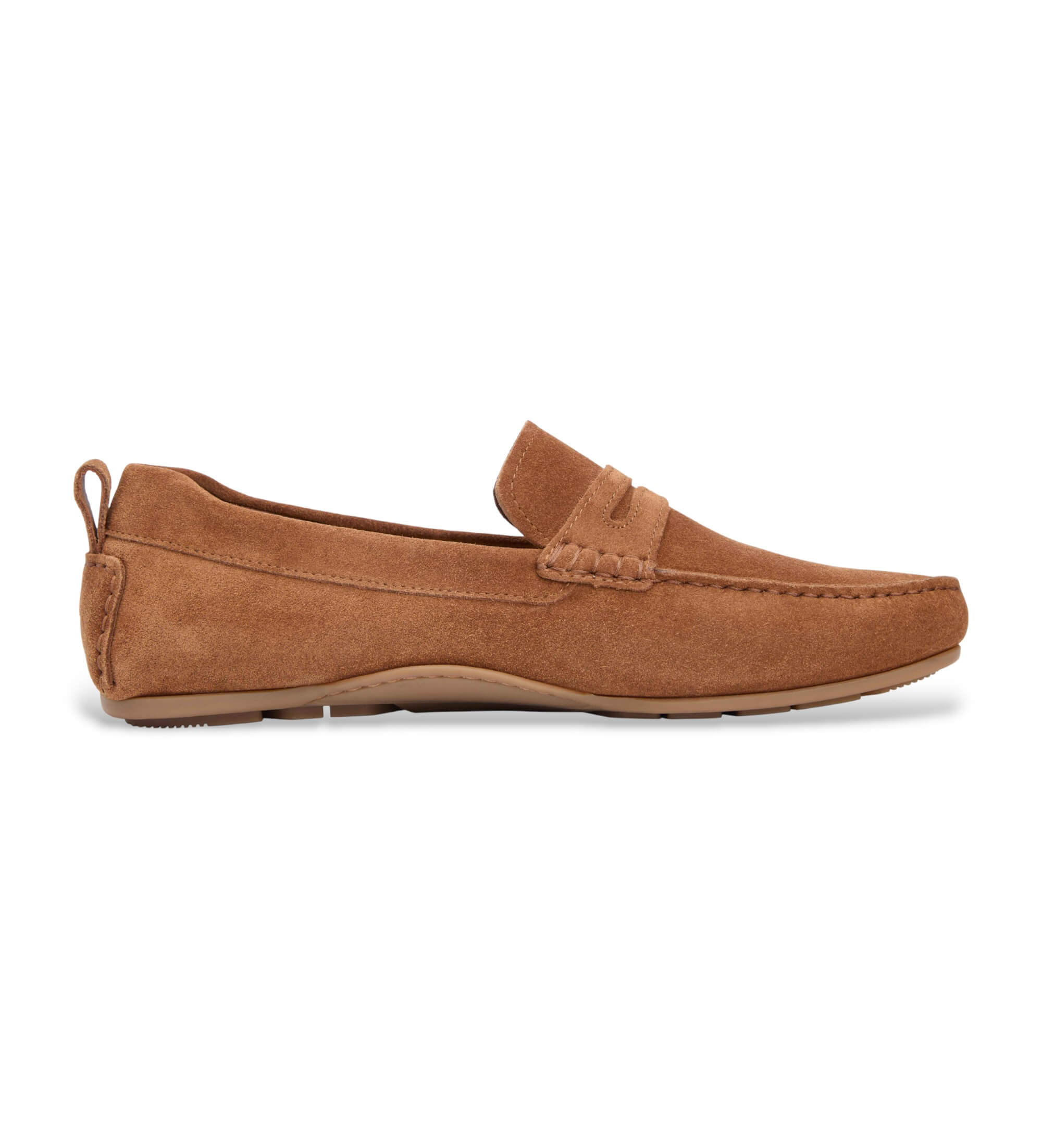 Tommy Hilfiger für Herren. FM0FM05789 Driver Loafers aus Wildleder mit brauner, gezackter Sohle (41), Wohnung, Keine, Lässig