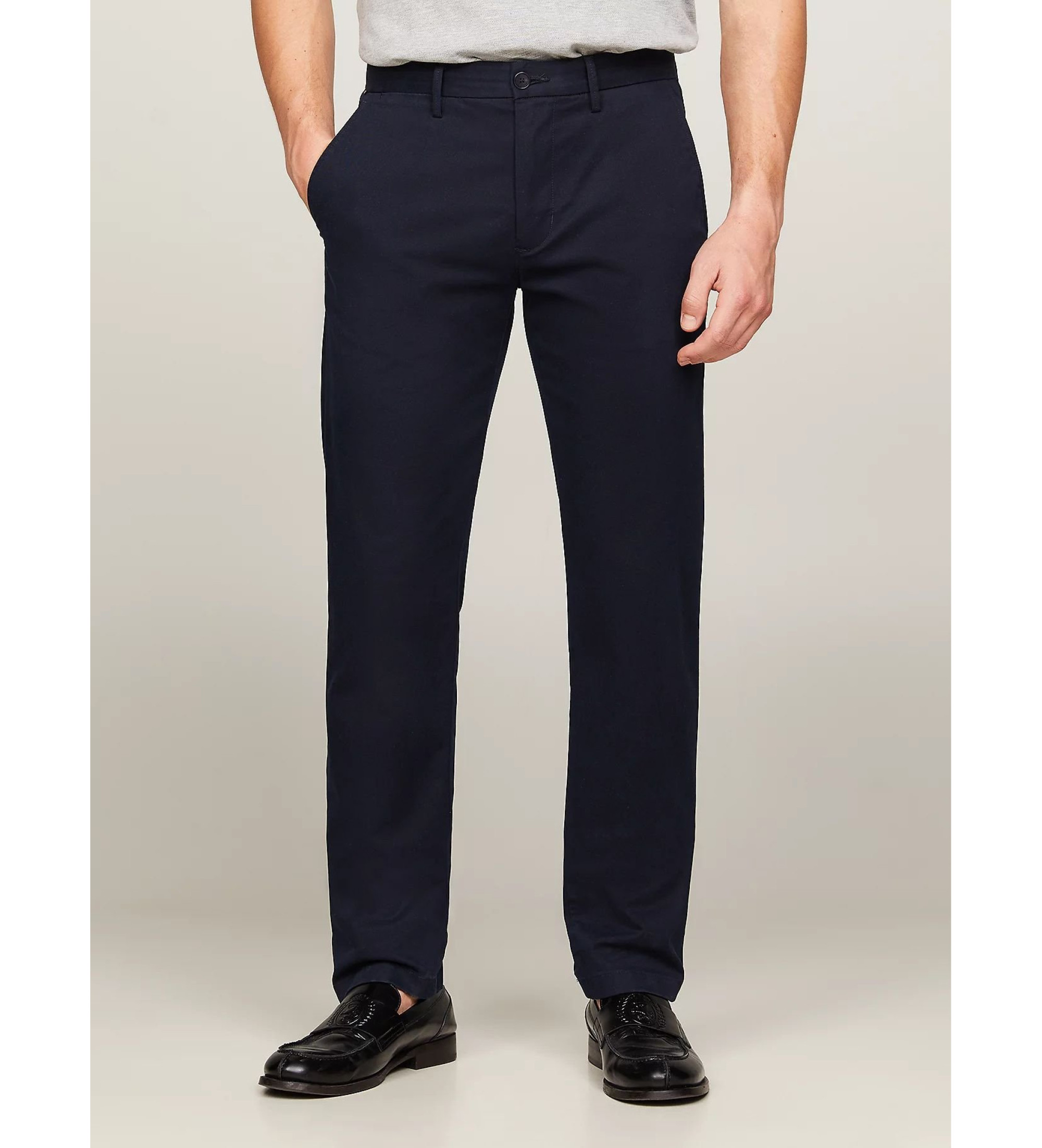 Tommy Hilfiger für Herren. MW0MW28884 Denton 1985 Kollektion marineblaue Chino-Hose (38/36), Lässig, Bio-Baumwolle, Nachhaltig