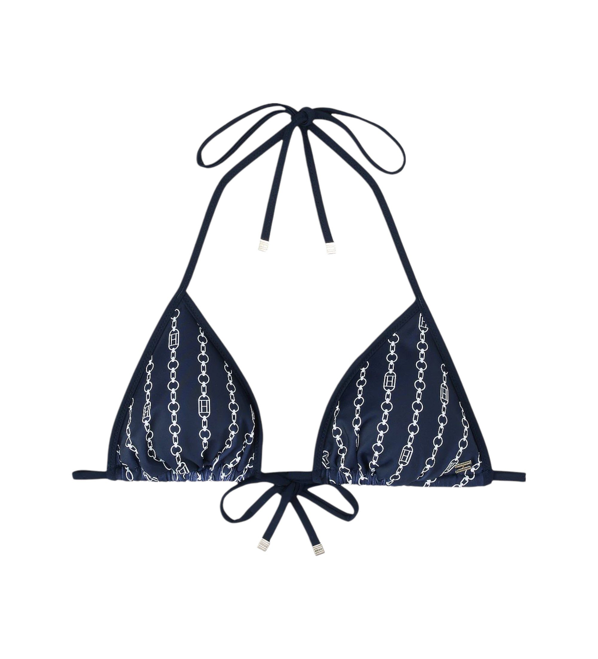 Tommy Hilfiger für Damen. UW0UW05314 Marineblaues Triangel-Bikinioberteil (S), Strandbekleidung, Nachhaltig, Recyceltes Nylon
