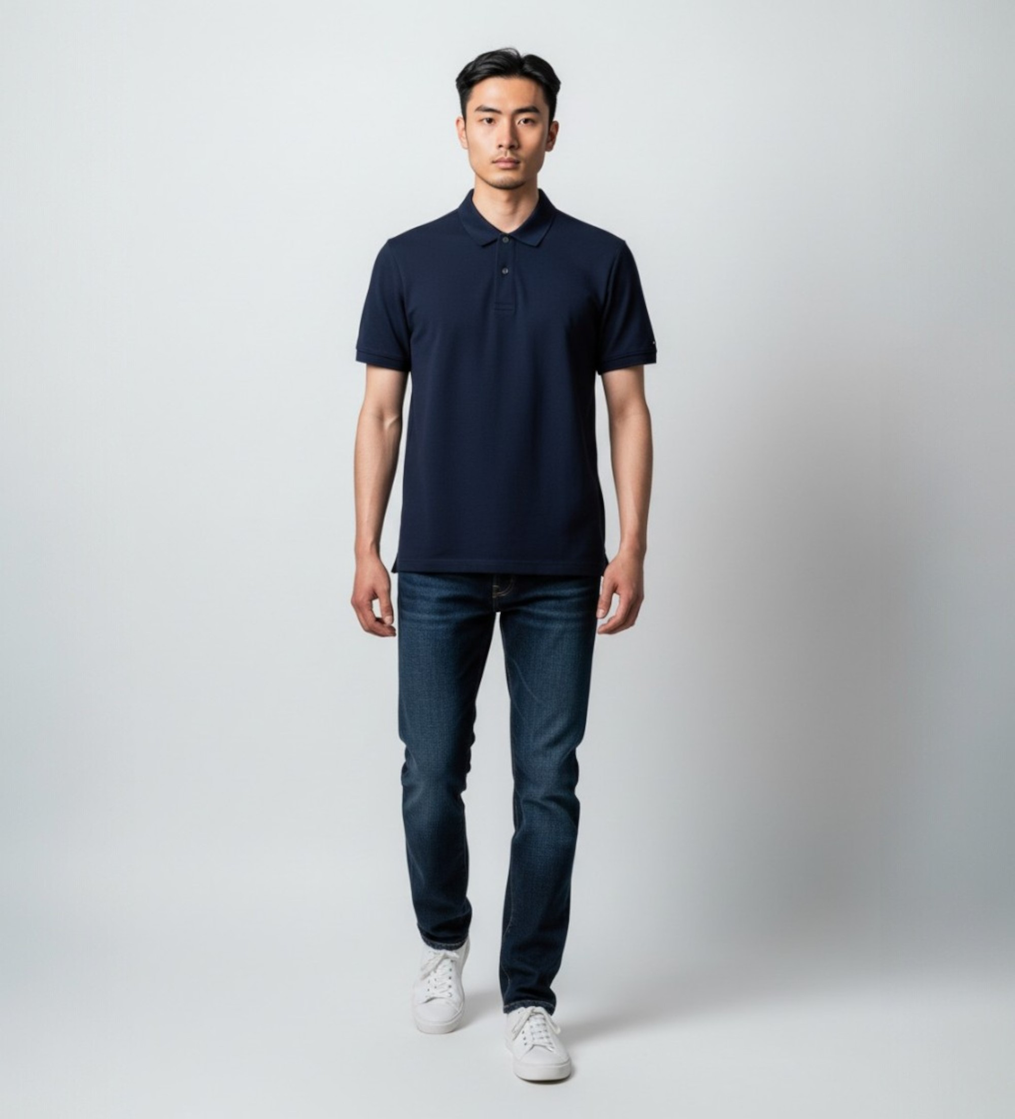 Tommy Hilfiger für Herren. MW0MW42753 Polo Mixed Media blau (XL), Lässig, Baumwolle, Kurzarm