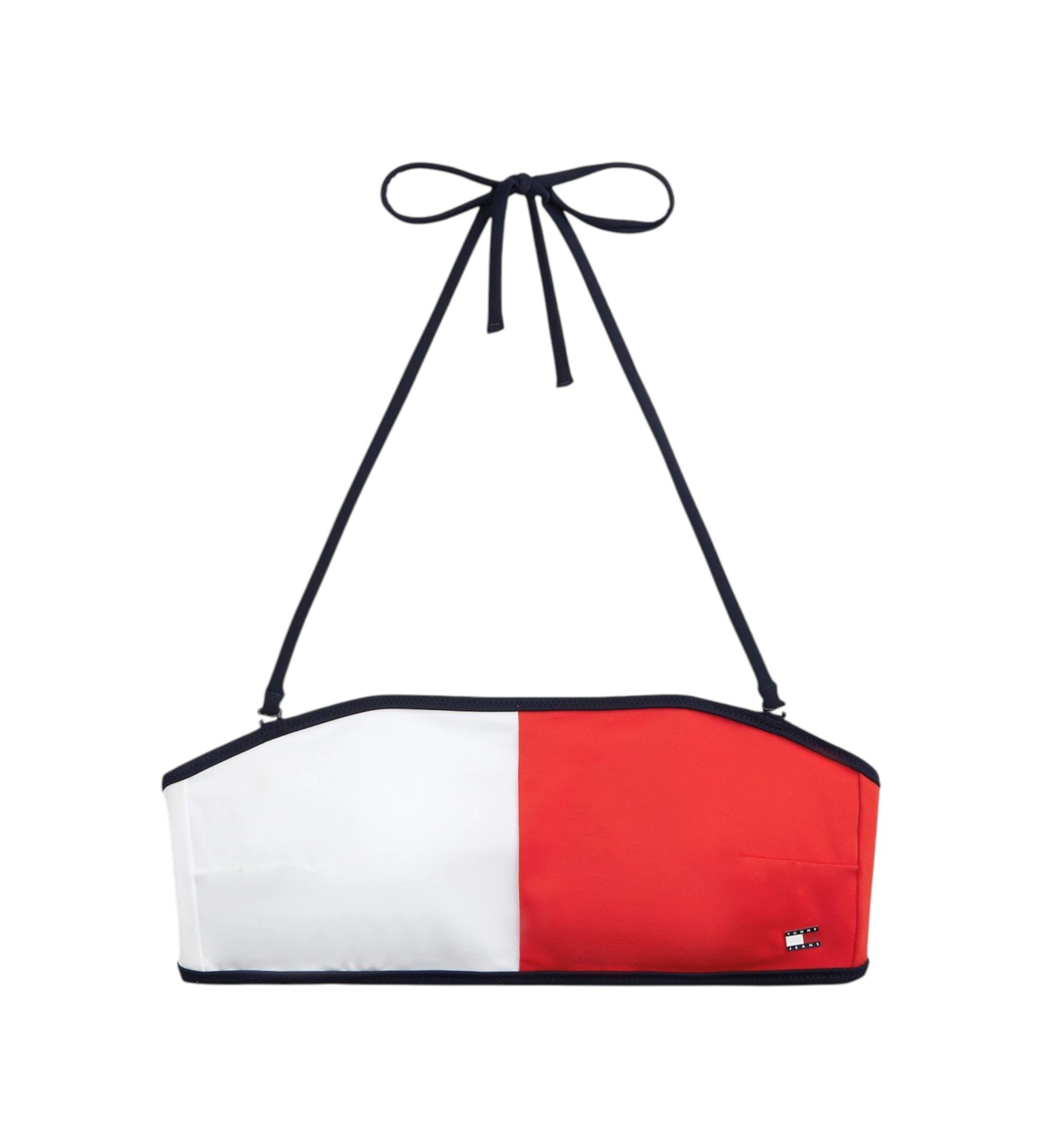 Tommy Hilfiger für Damen. UW0UW06572 Bikinioberteil Farbblock weiß, rot (S), Strandbekleidung, Nylon