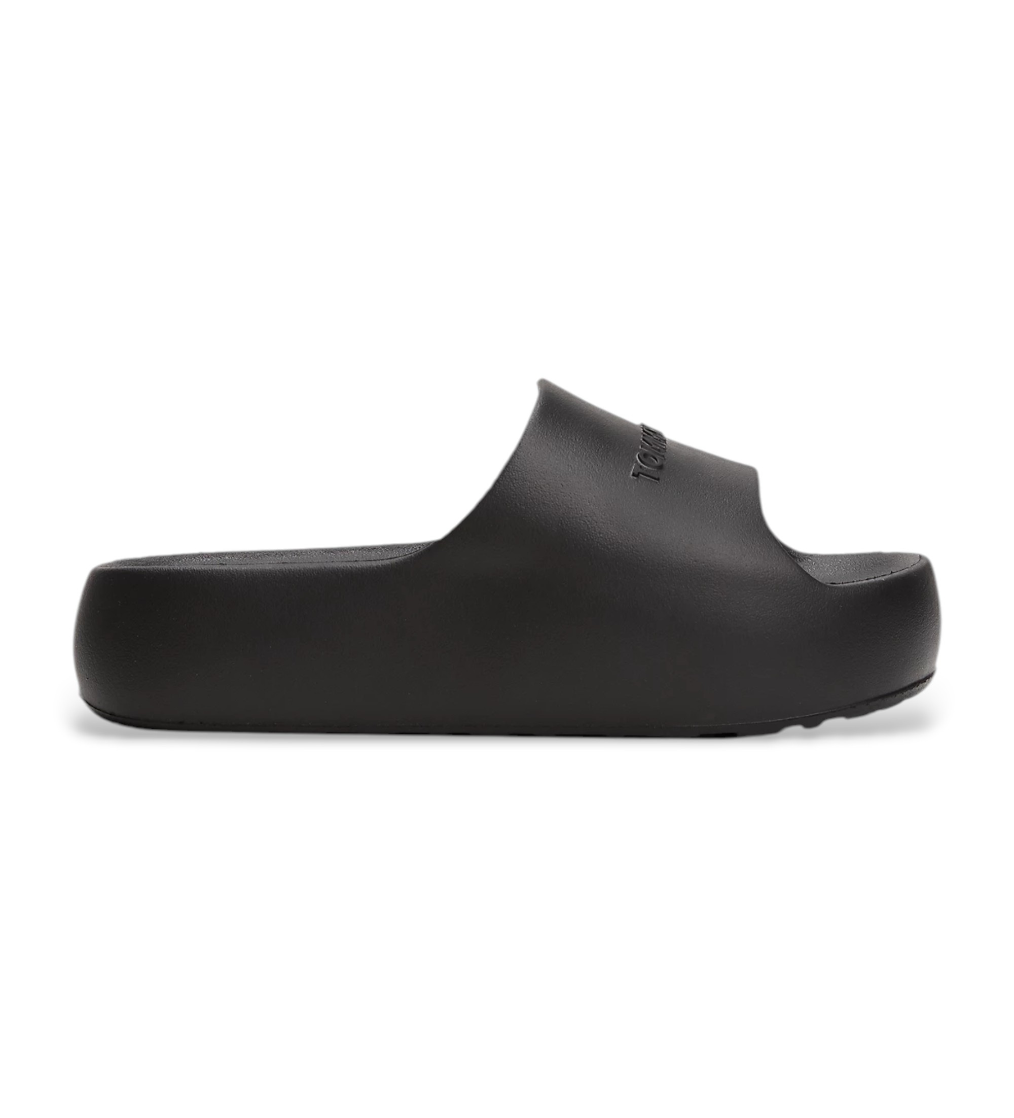 Tommy Jeans für Damen. EN0EN02879 Schwarze Flip Flops mit Plateau und Logo (37/38), 3 bis 5 cm, Keine, Lässig, Strandbekleidung