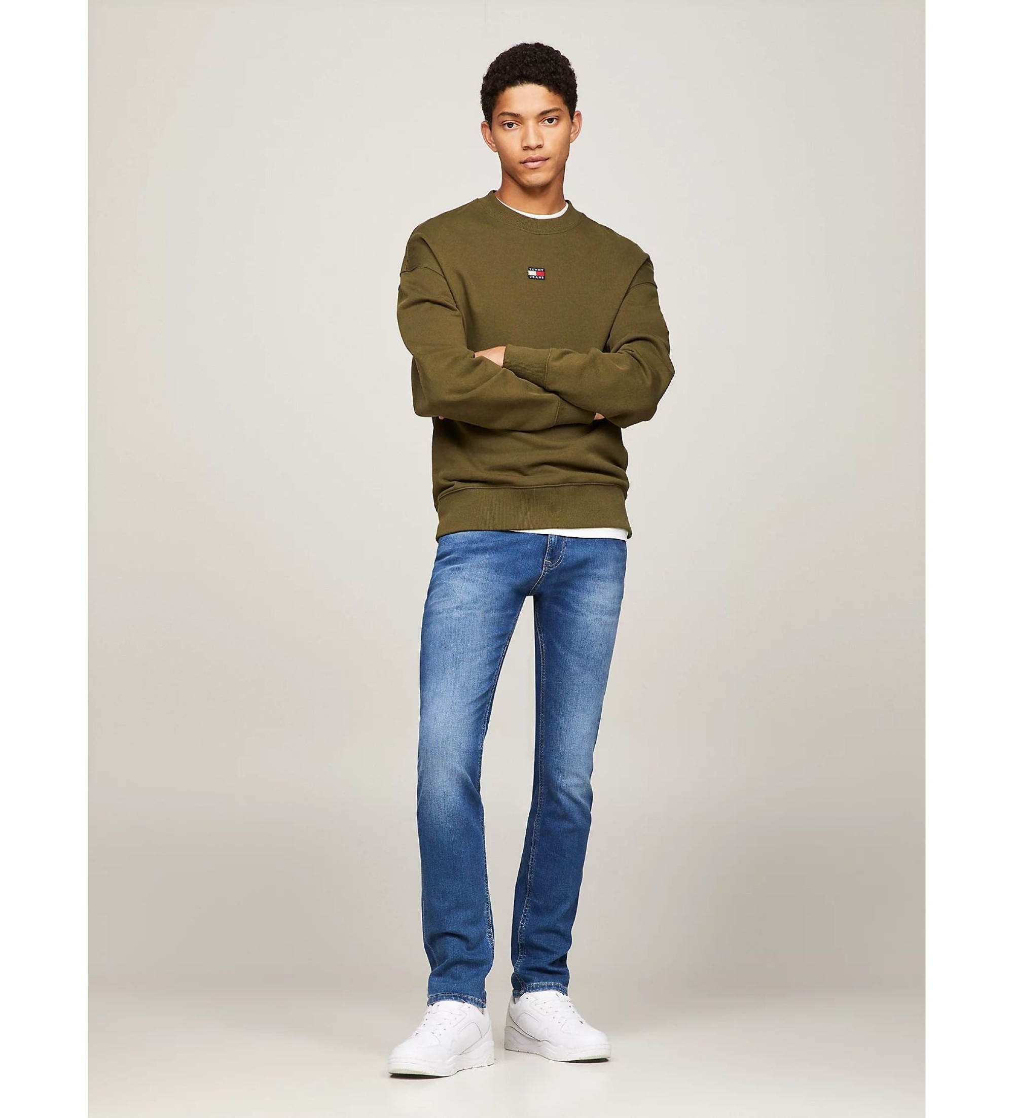 Tommy Jeans für Herren. DM0DM09549 Scanton Blue Skinny Fit Faded Jeans (27/32), Blau, Lässig, Baumwolle, Elastan