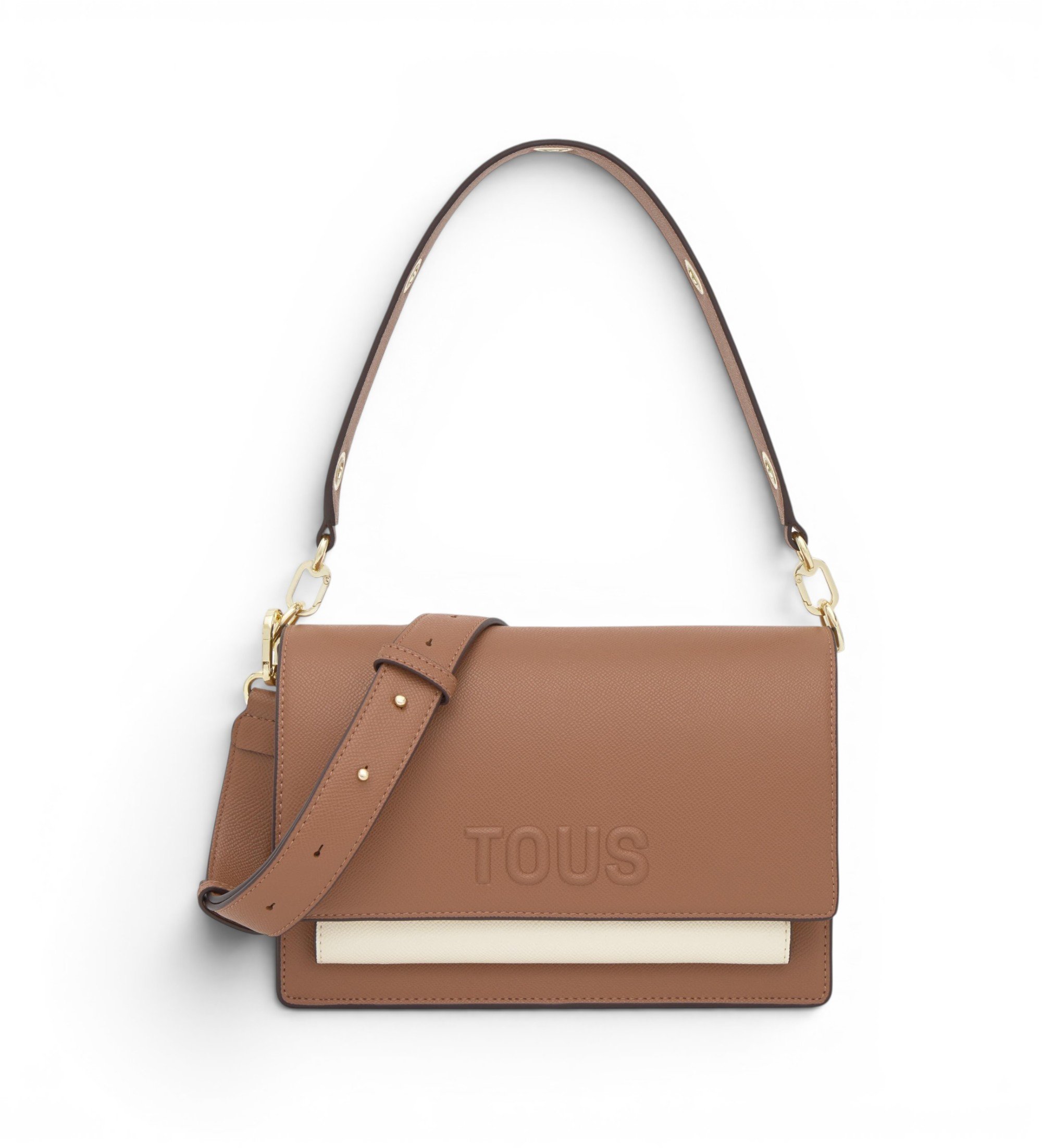 TOUS für Damen. 2002358243 Umhängetasche M Audree Saffiano braun (OSFA), Lässig, Stoff