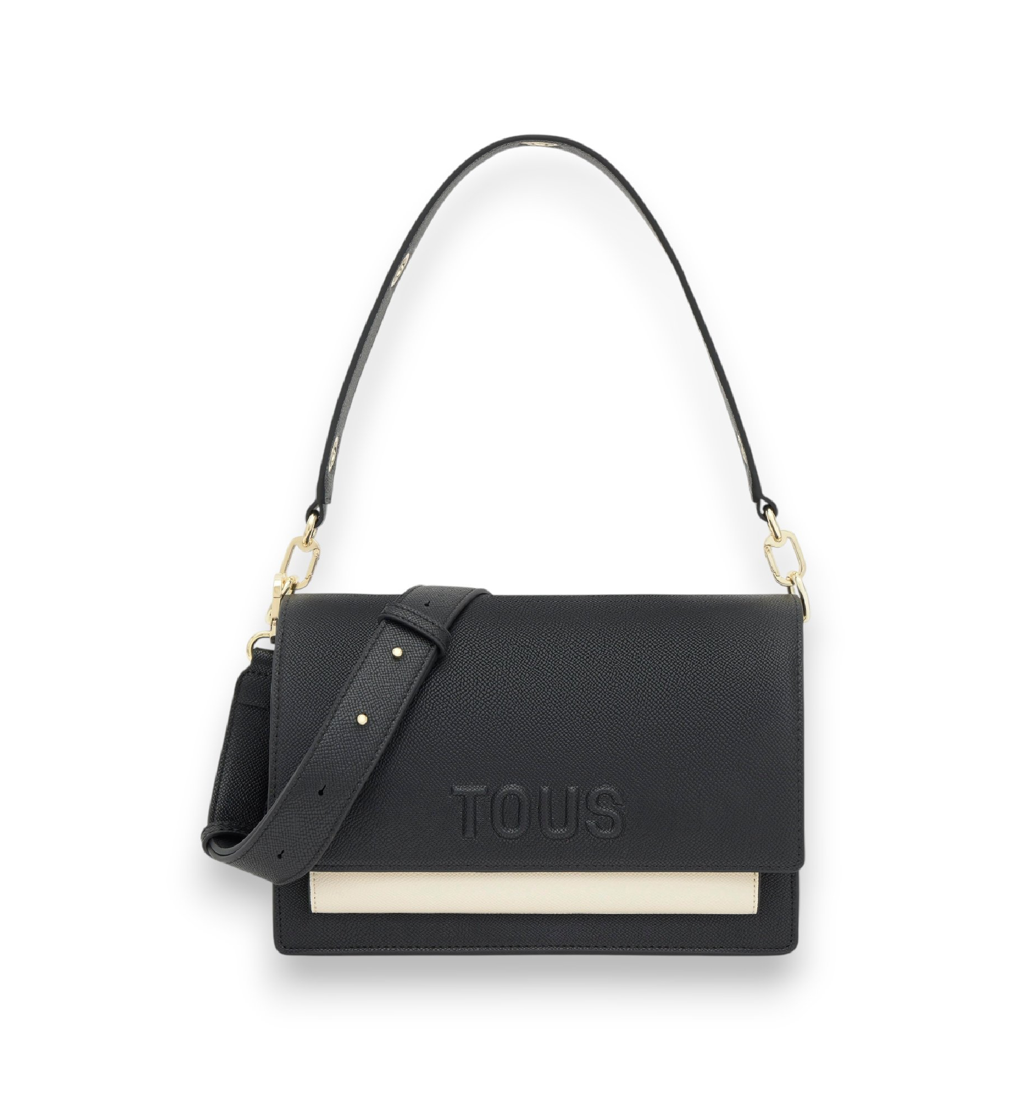 TOUS für Damen. 2002358251 Umhängetasche M Audree Saffiano schwarz (OSFA), Lässig, Stoff