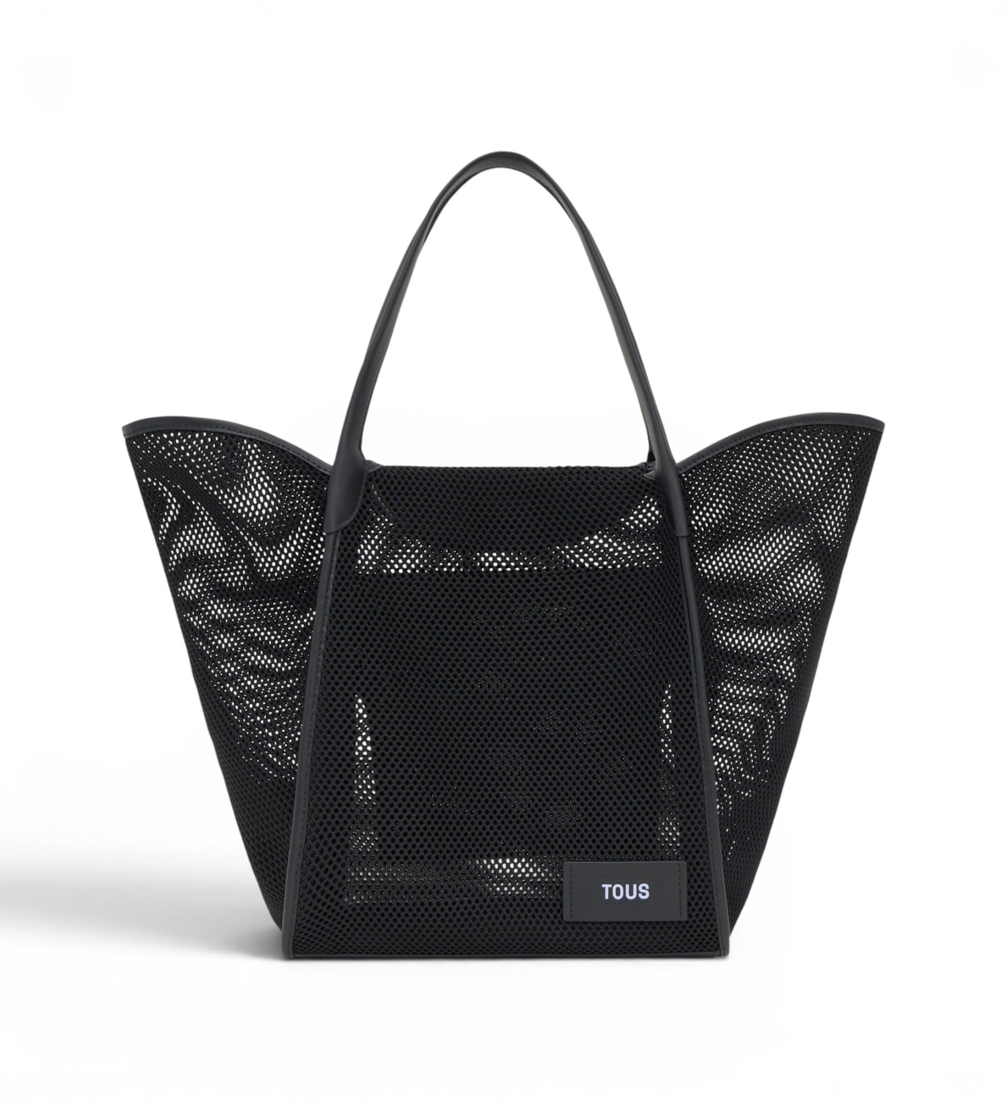 TOUS für Damen. 2002438451 Große natürliche Tulpe Mesh Mesh Großer Korb Handtasche schwarz (OSFA), Lässig, Masche