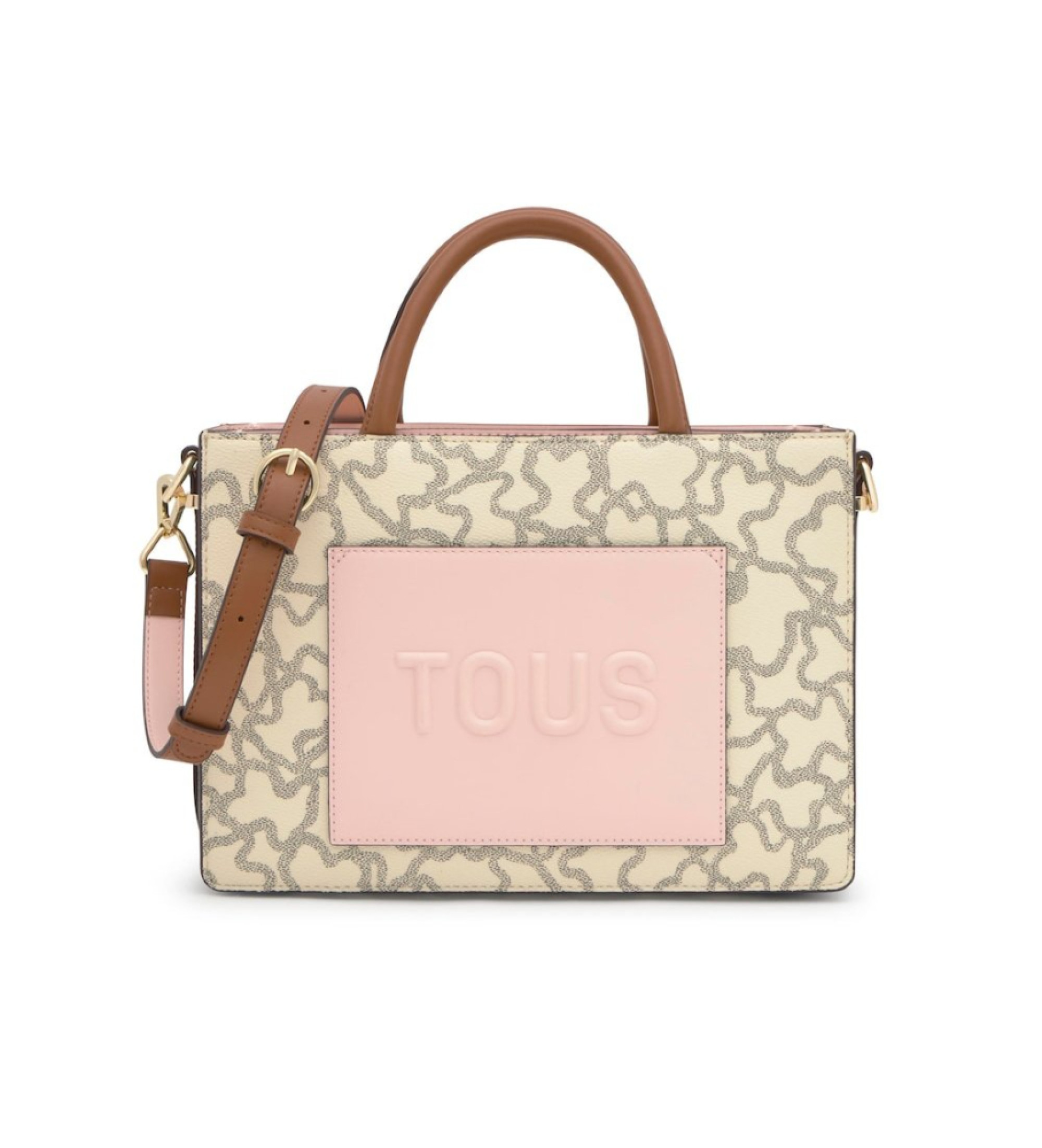 TOUS für Damen. 2002188201 Mittlere Shopper-Tasche Amaya beige, rosa (OSFA), Lässig, Polyurethan