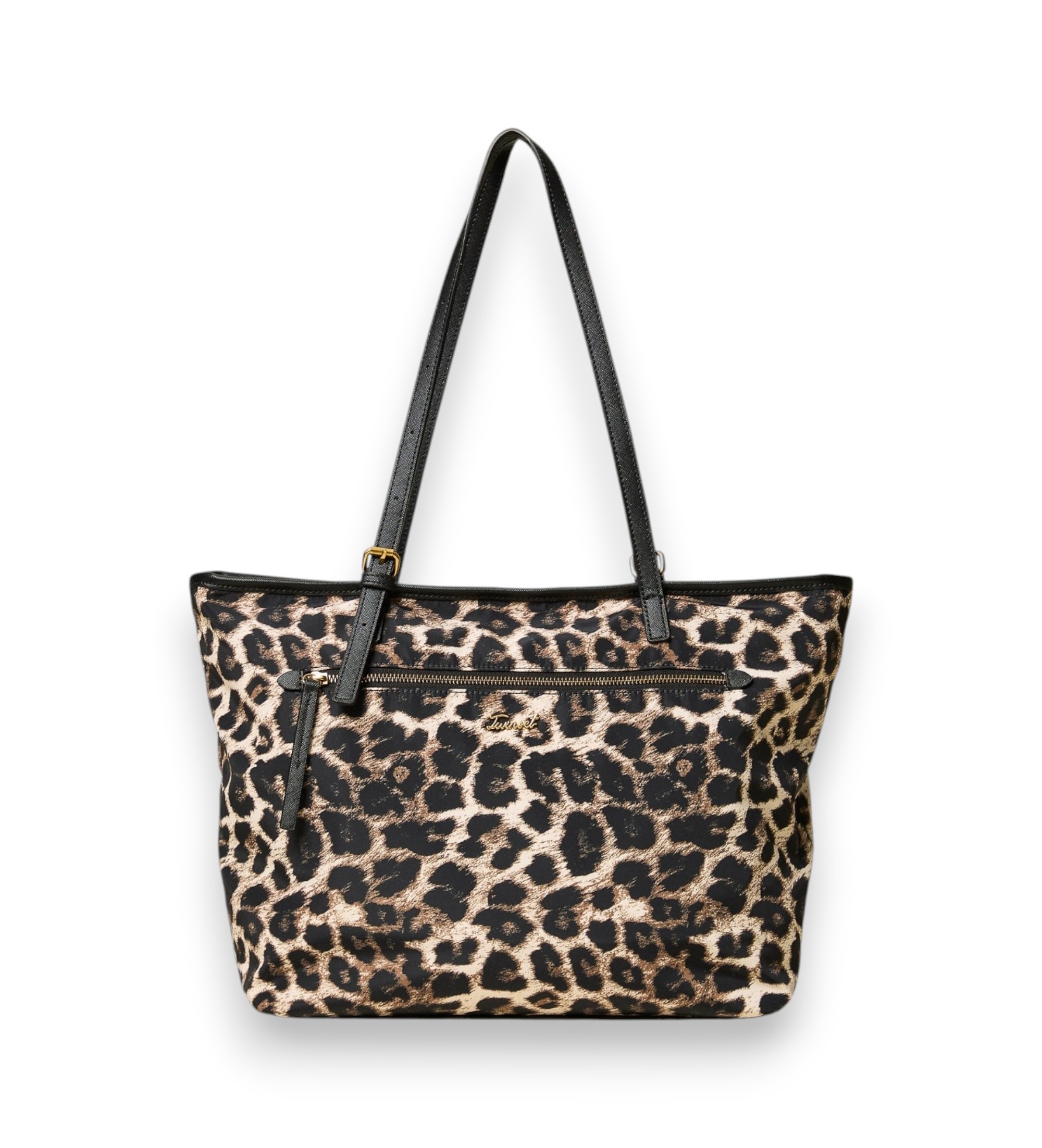 Twinset für Damen. 262TD8070 Shopper-Tasche mit braunem Animal-Print (OSFA), Lässig, Tierdruck, Polyester