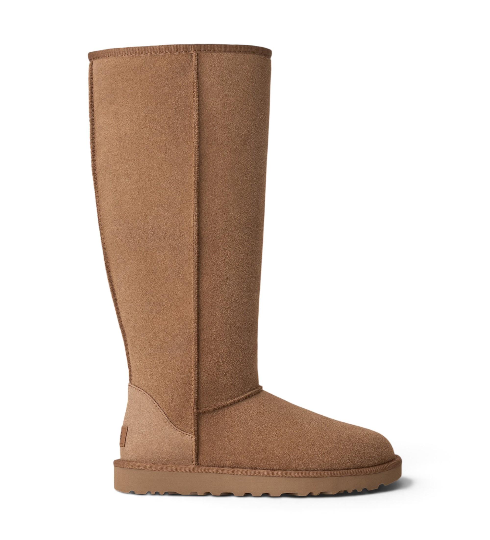 UGG für Damen. 1182132 Classic Ultra Tall Stiefel aus Leder in Braun (40), Wohnung, Keine, Lässig