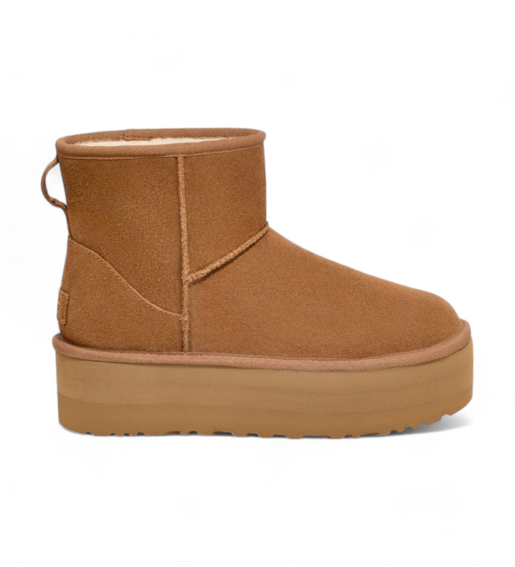 UGG für Damen. 1134991 Lederstiefel W Classic Mini braun (41), 3 bis 5 cm, Keine, Lässig