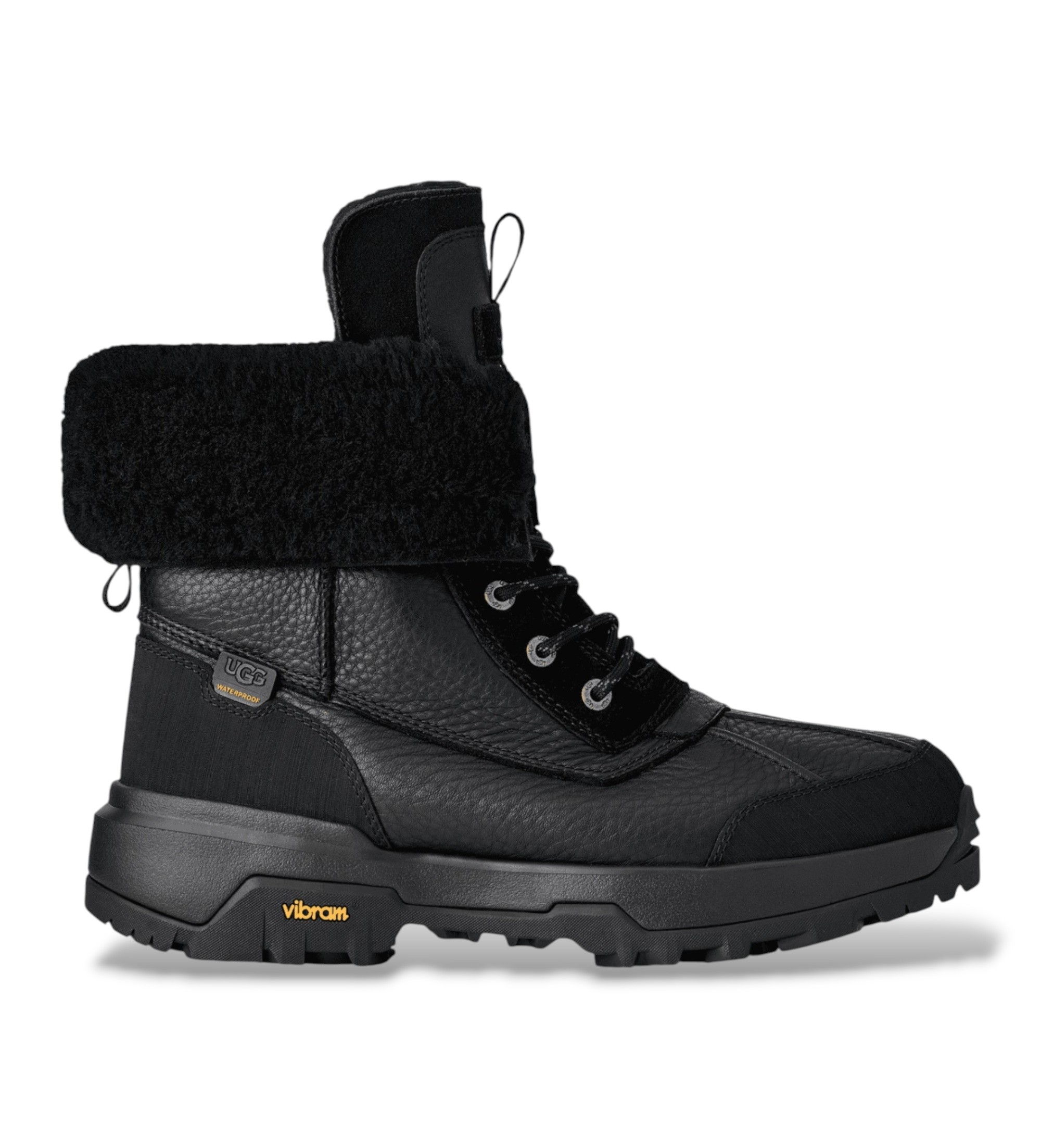 UGG für Herren. 1170770 Adirondack Boot XXV Lederstiefel schwarz (40), Wohnung, Wildleder, Schnürsenkel, Draußen