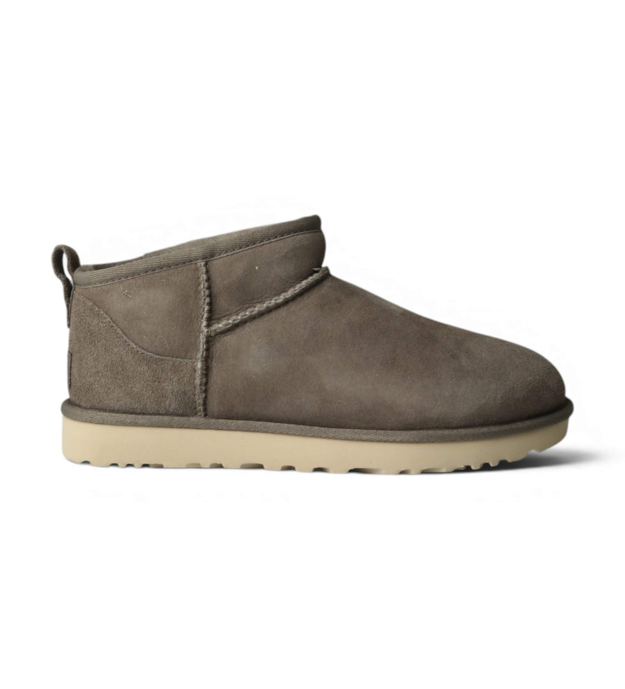 UGG für Damen. 1116109 Lederstiefeletten Classic Ultra Mini braun grünlich braun (36), Wohnung, Keine, Lässig