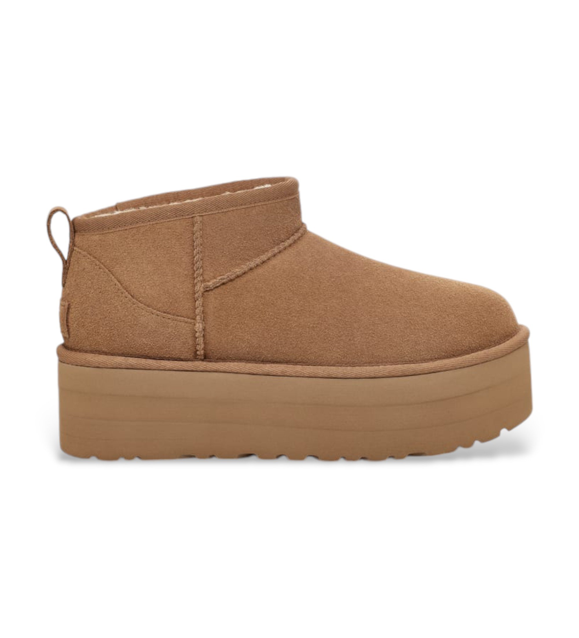 UGG für Damen. 1135092 Lederstiefeletten W Classic Ultra Mini Platform braun (37), 3 bis 5 cm, Keine, Lässig