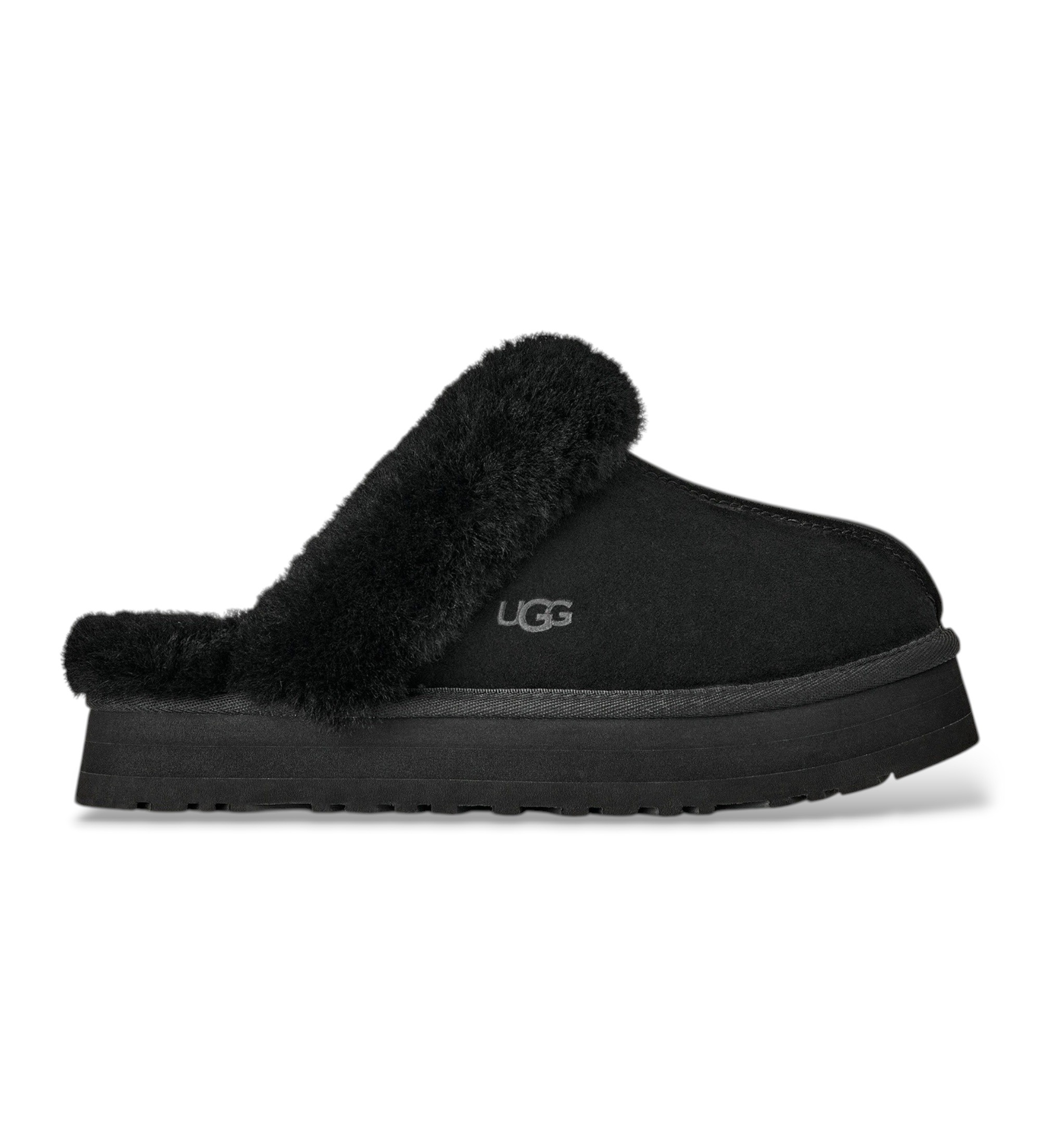 UGGvoor vrouwen. 1122550 Zwarte leren Disquette-sneakers (37), Leer, 1 tot 3 cm, Geen, Casual