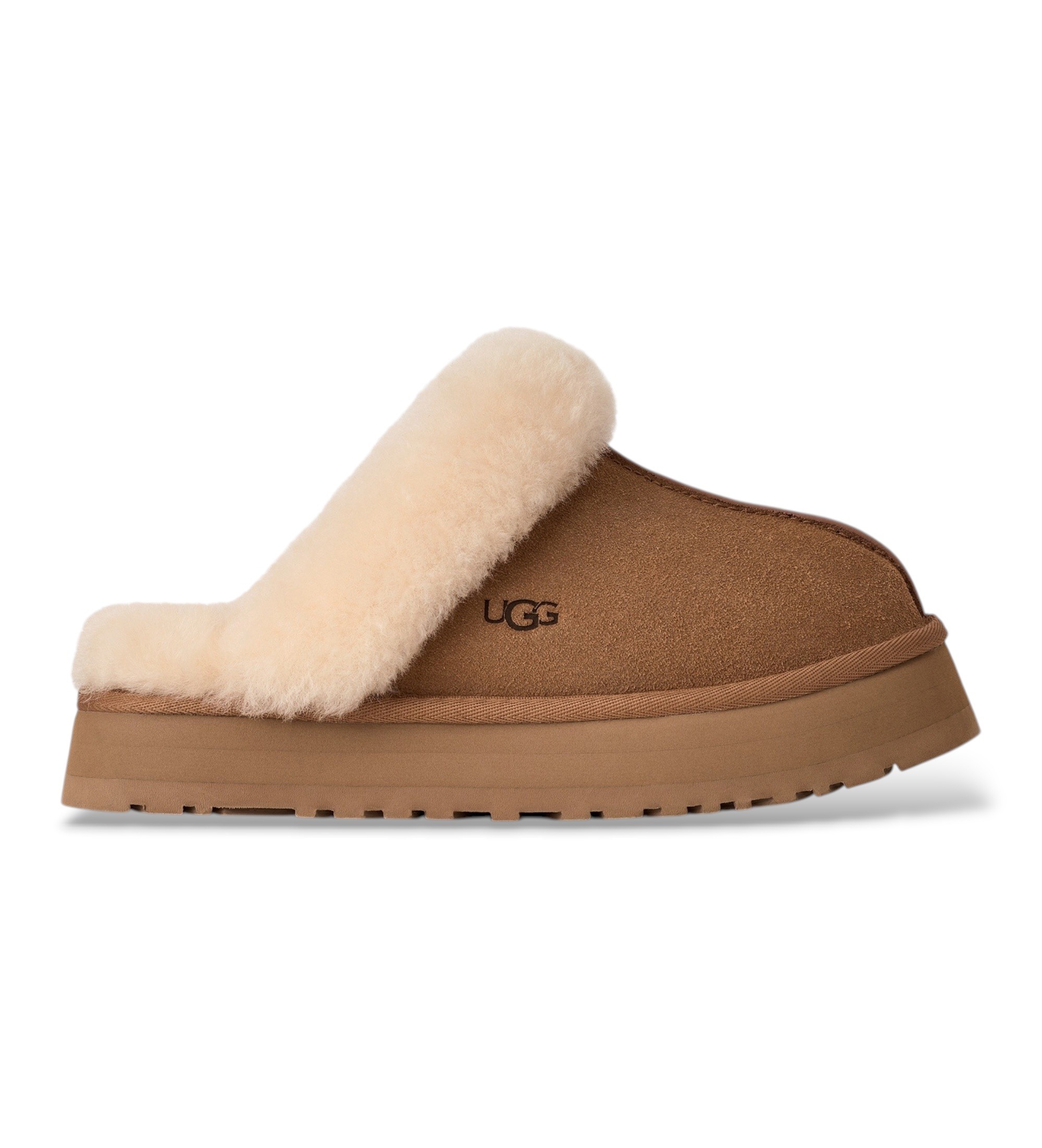 UGGvoor vrouwen. 1122550 Bruine leren Disquette sneakers (37), Leer, 1 tot 3 cm, Geen, Homewear