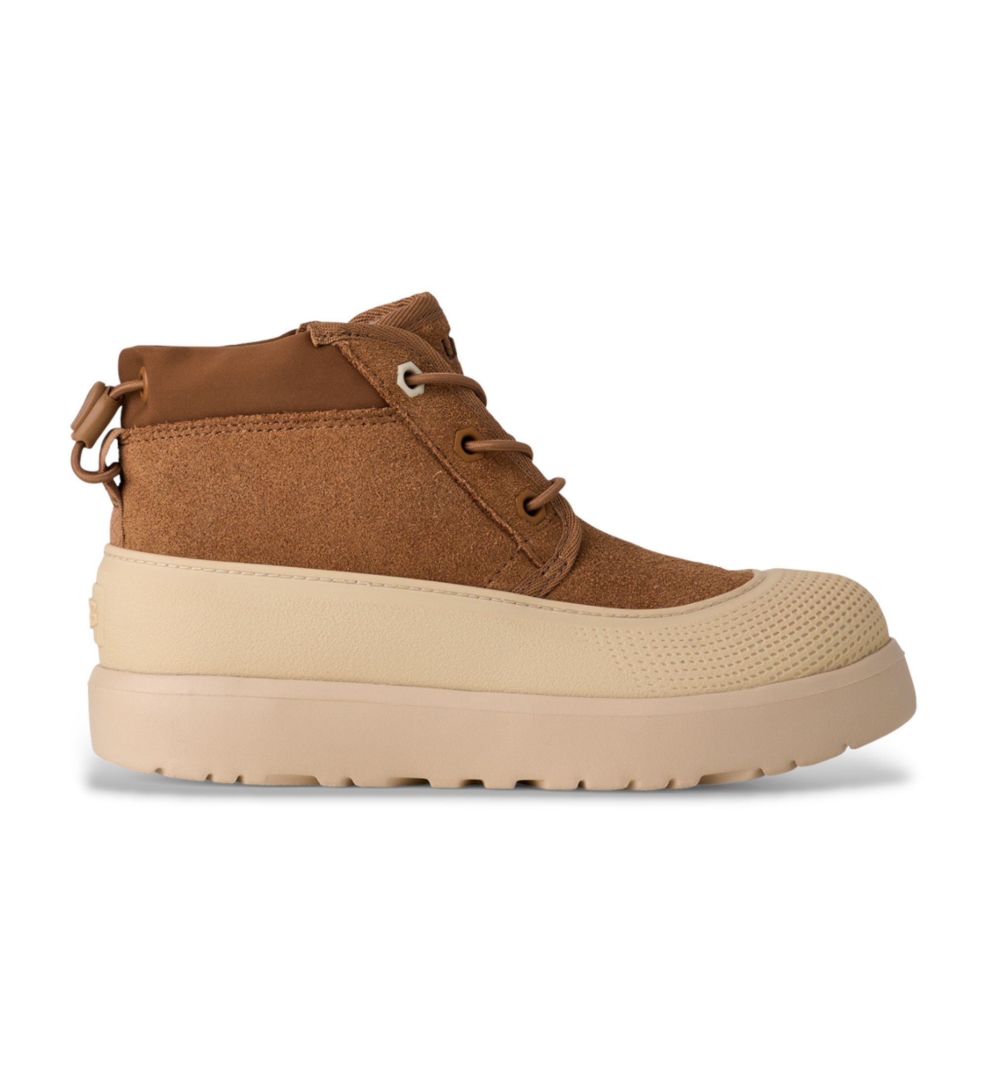 UGG Unisex für Kinder. 1171299K Neumel Weather Hybrid Stiefeletten aus Leder in Hellbraun (32.5), 1 bis 3 cm, Wildleder, Schnürsenkel, Lässi
